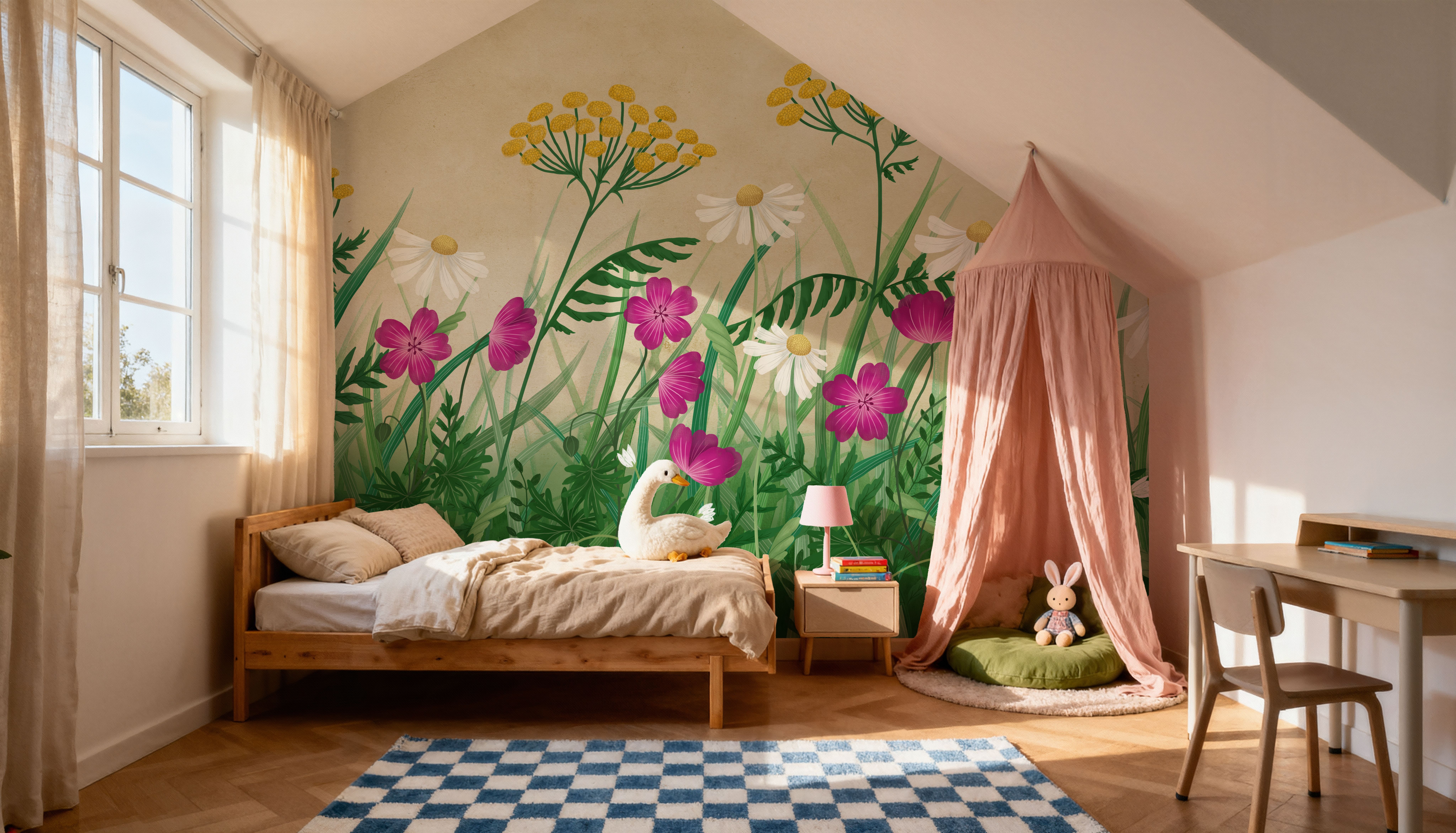 Geranium Meadow, Beige