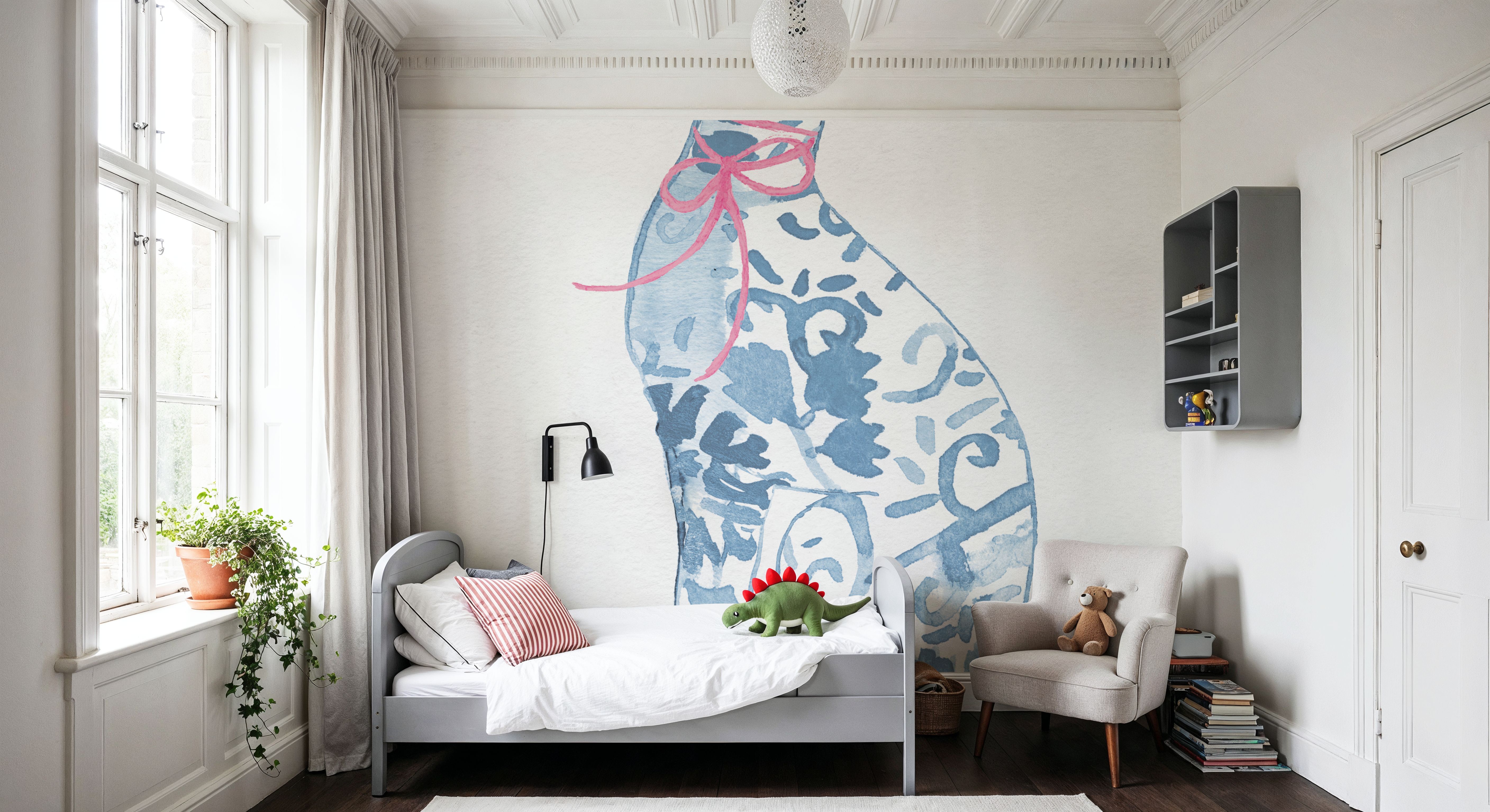 Chinoiserie Dogs III, Wallpaper