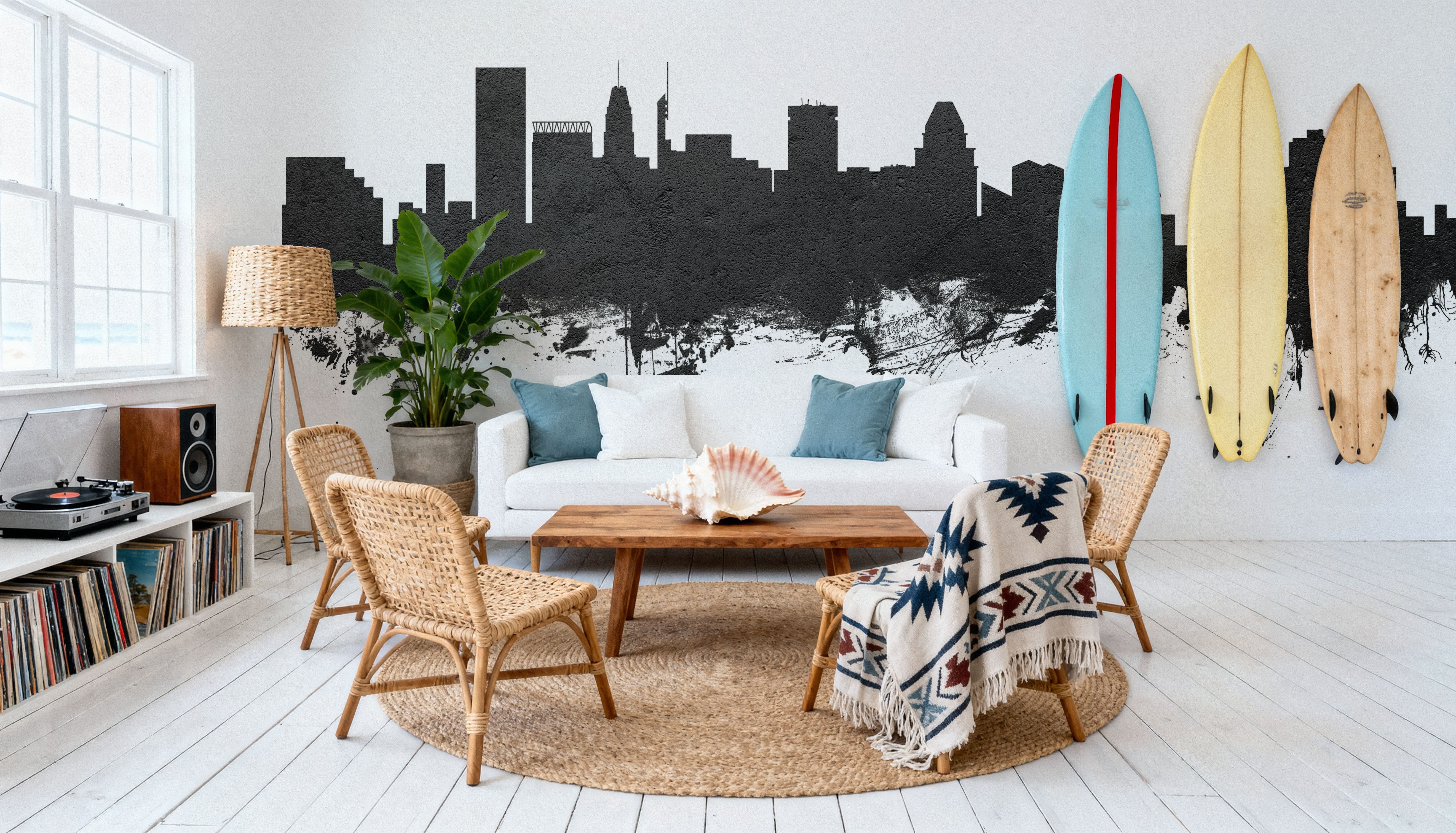 Baltimore Skyline Black & White