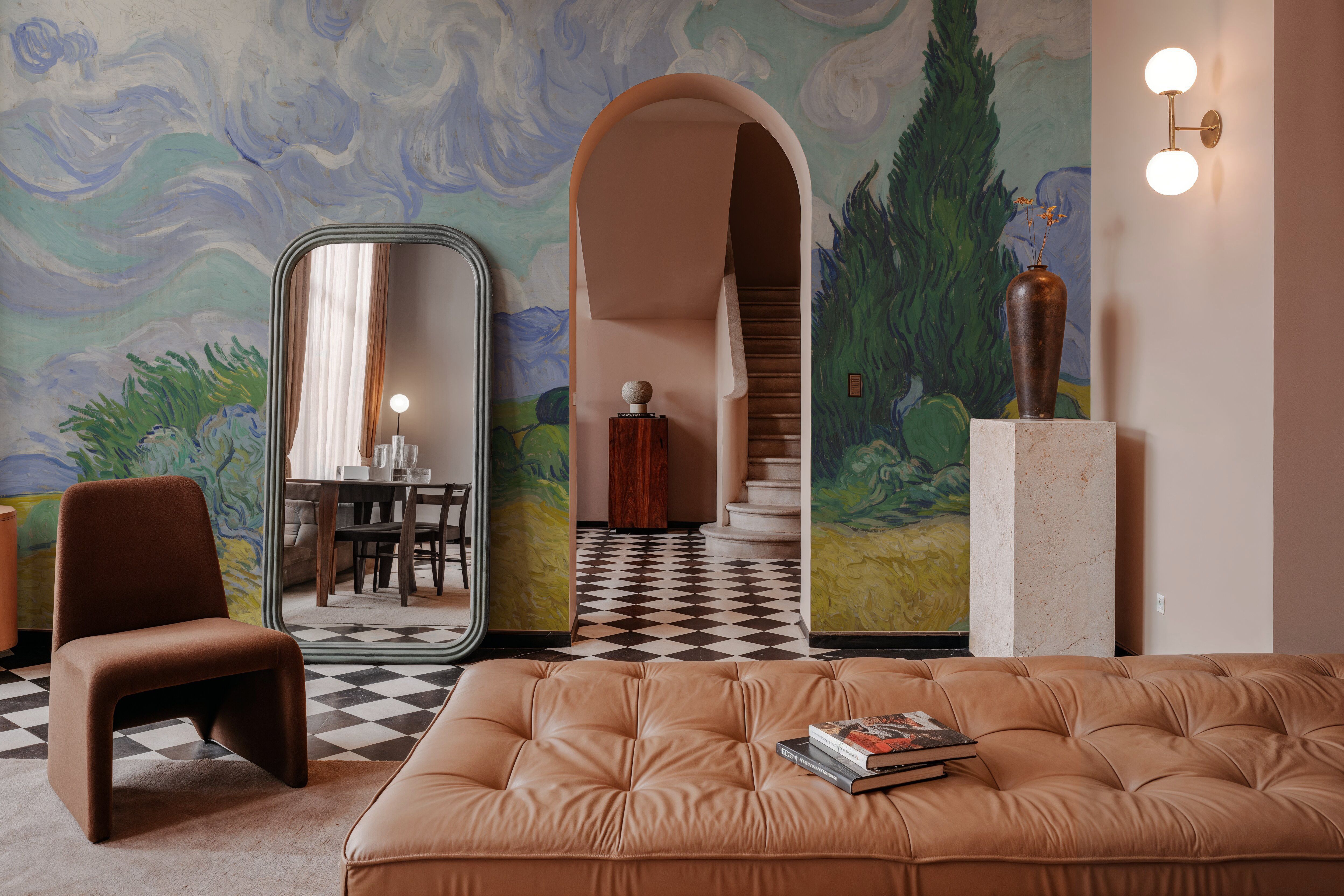 Wheat Field with Cypresses, Wallpaper