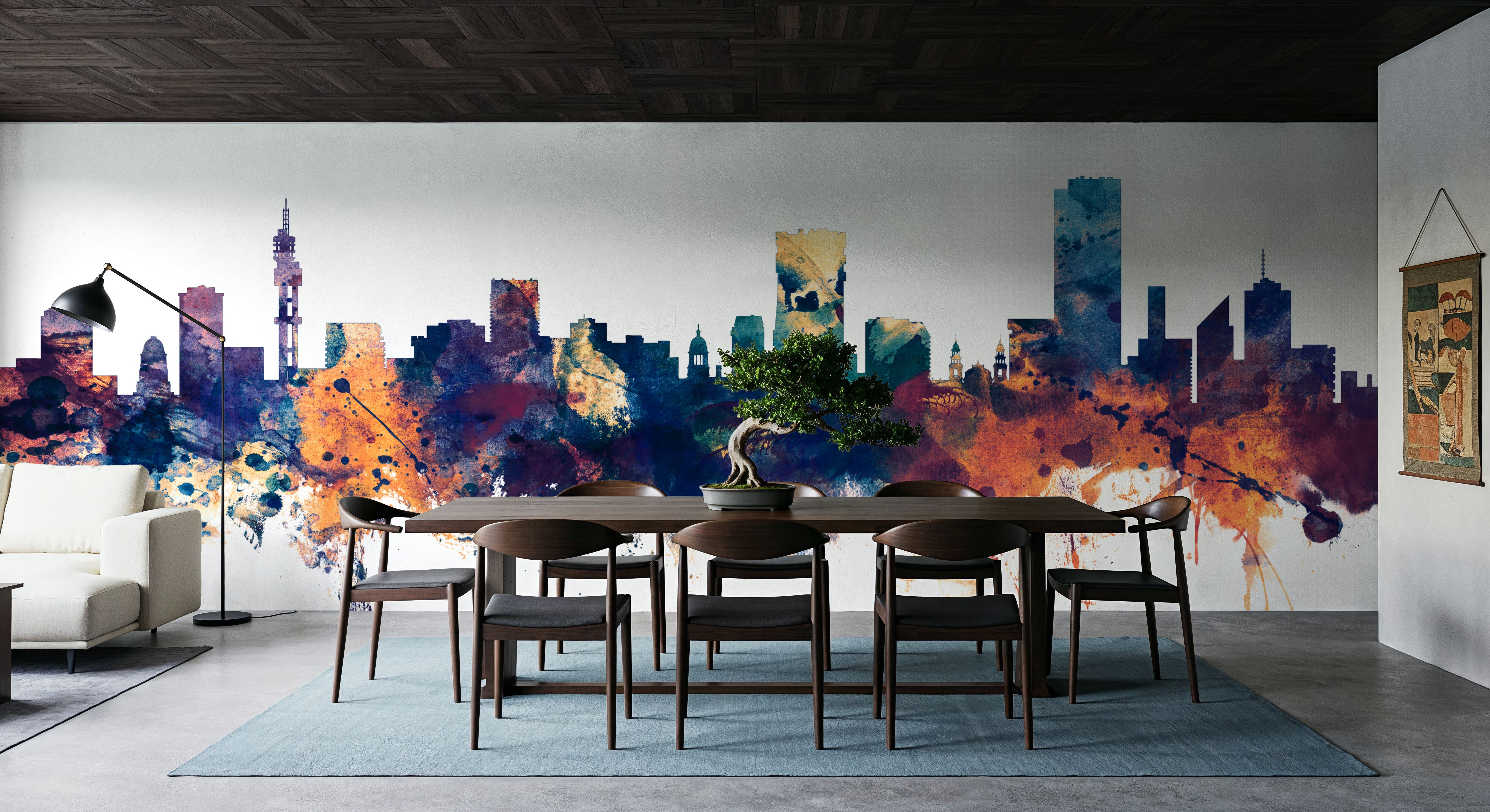 Pretoria South Africa Skyline Blue & Bronze