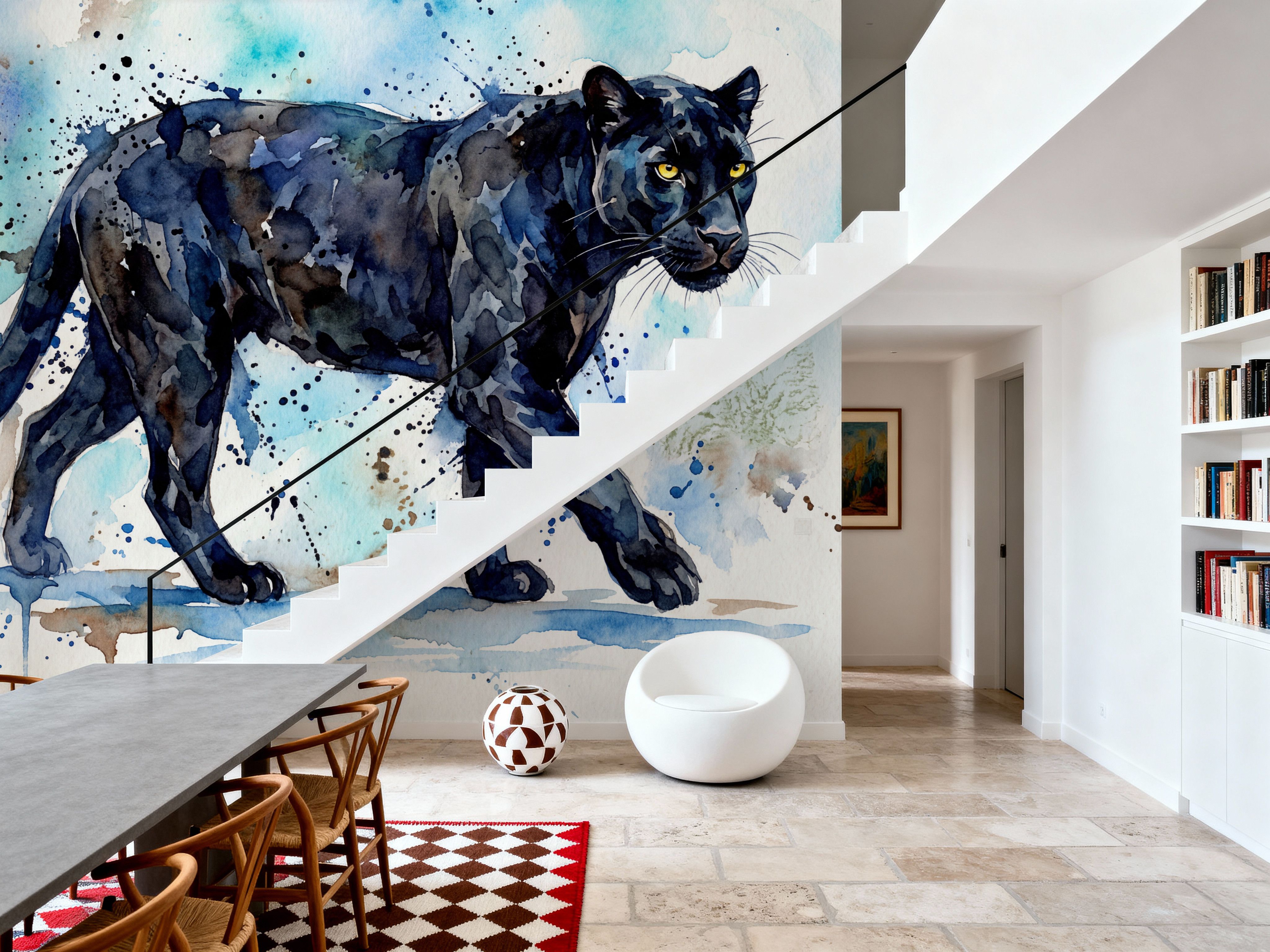 Puma - Watercolor Predators Series, Tapet