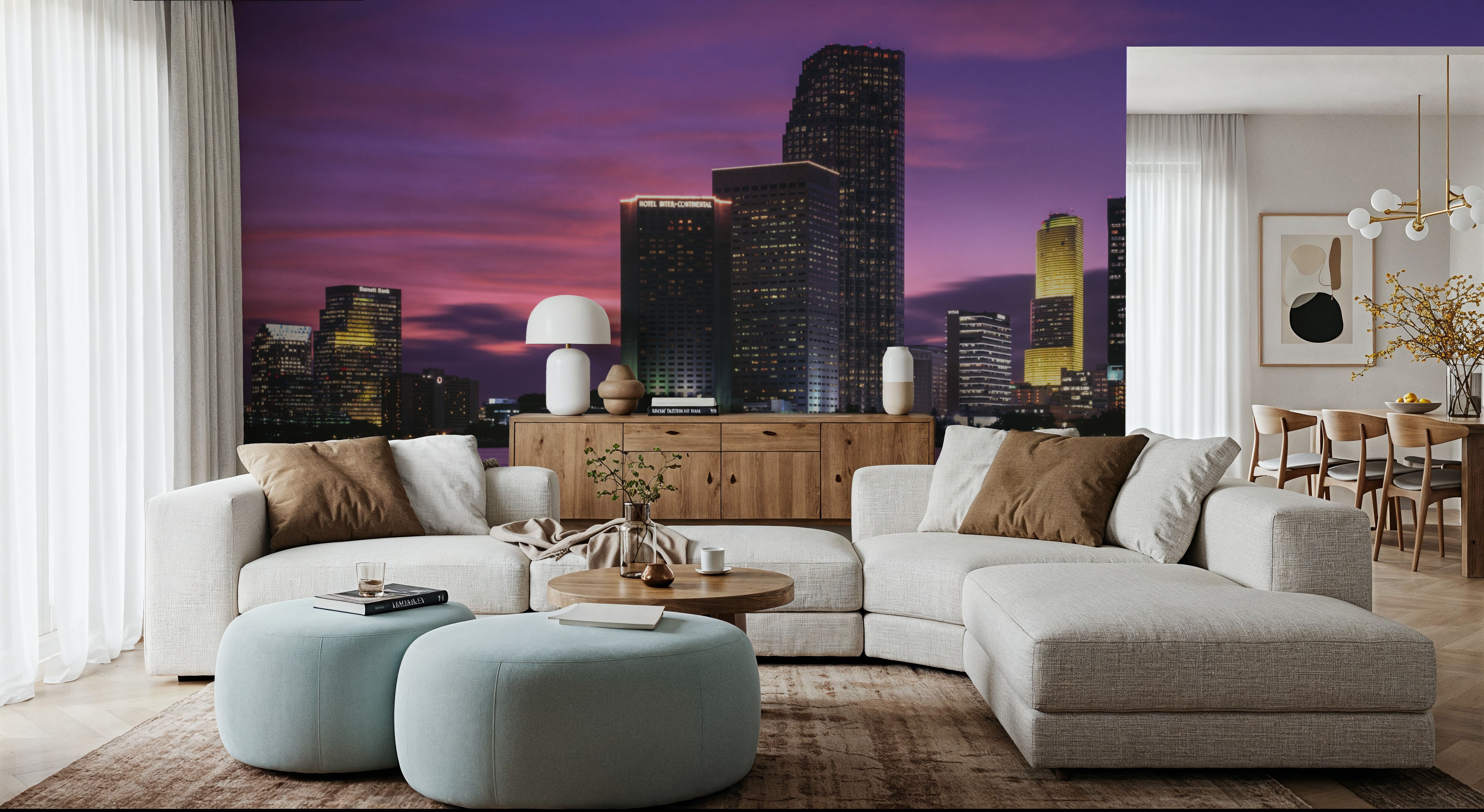 Sunset Pink Twilight Metropolis