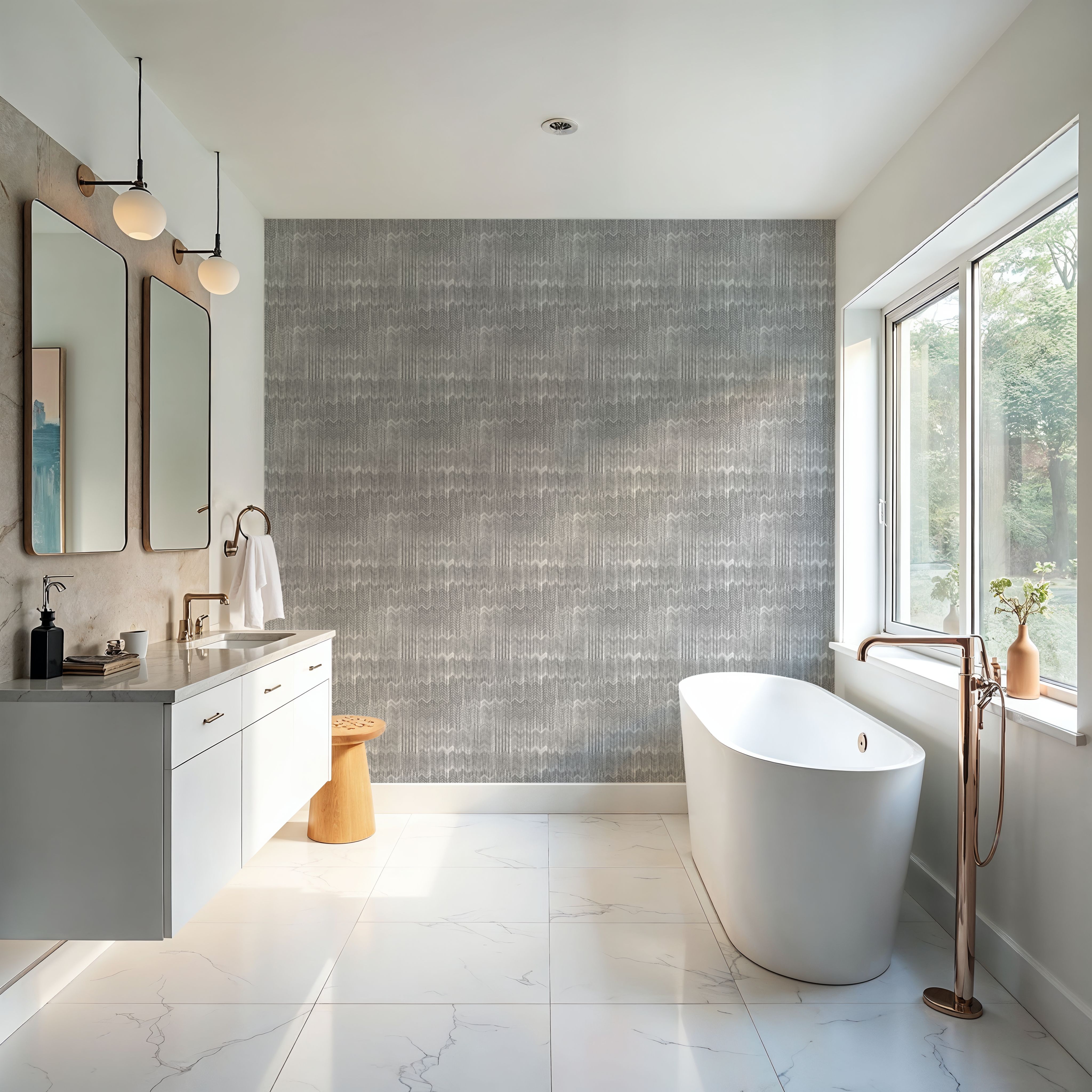 Staggered Zig-Zag, Gray