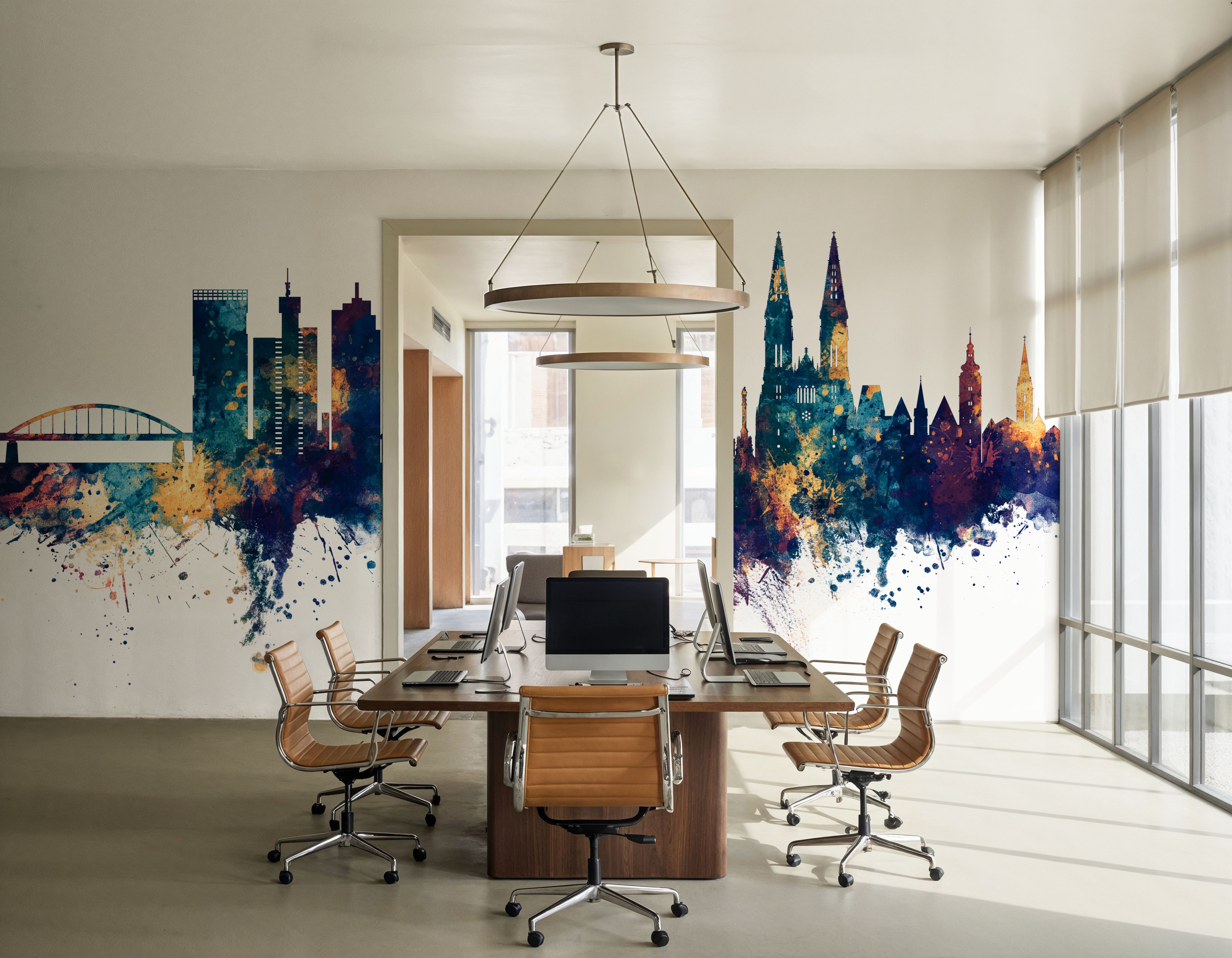 Zagreb Croatia Skyline Blue & Bronze