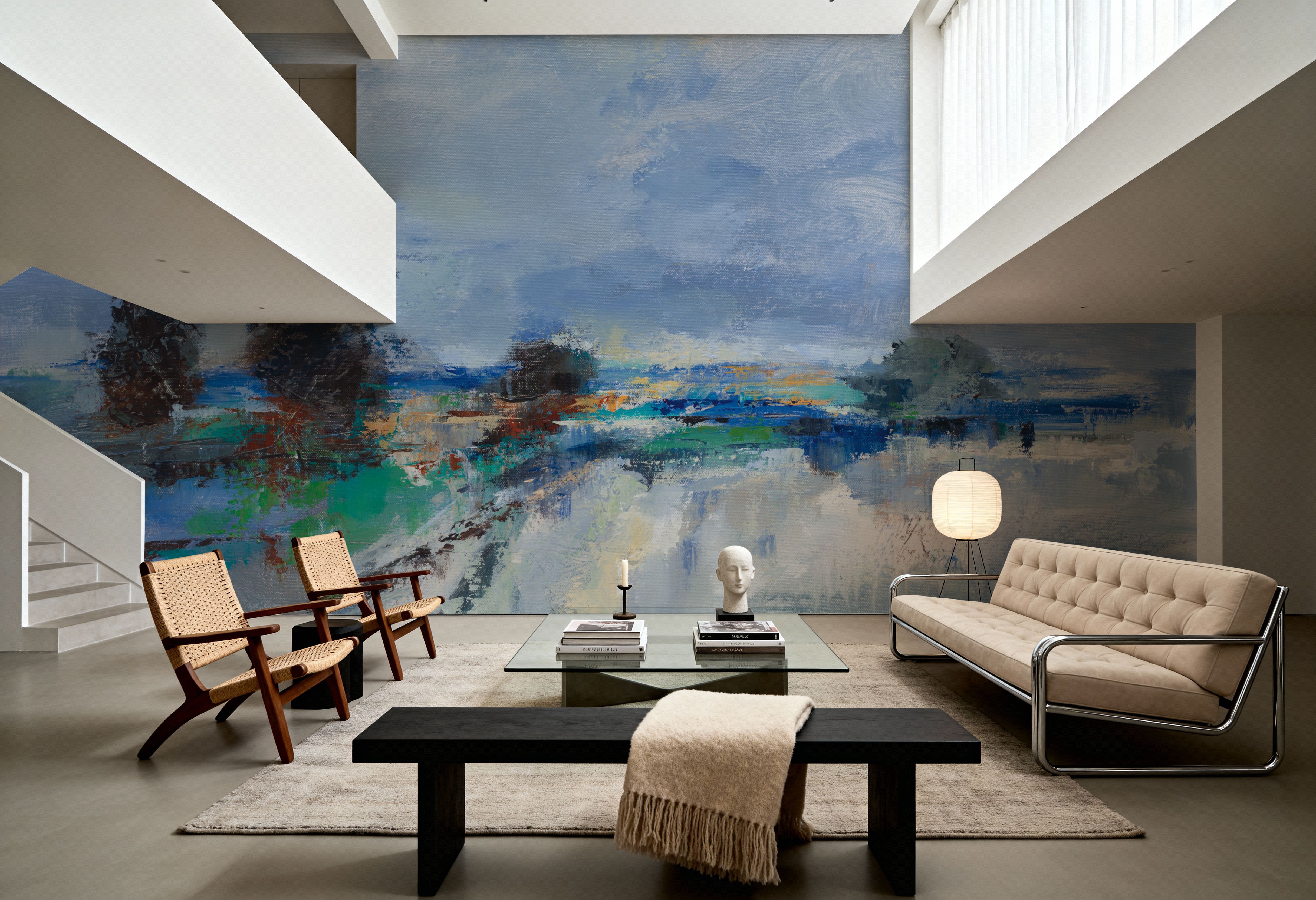 Periwinkle Sky, Behang