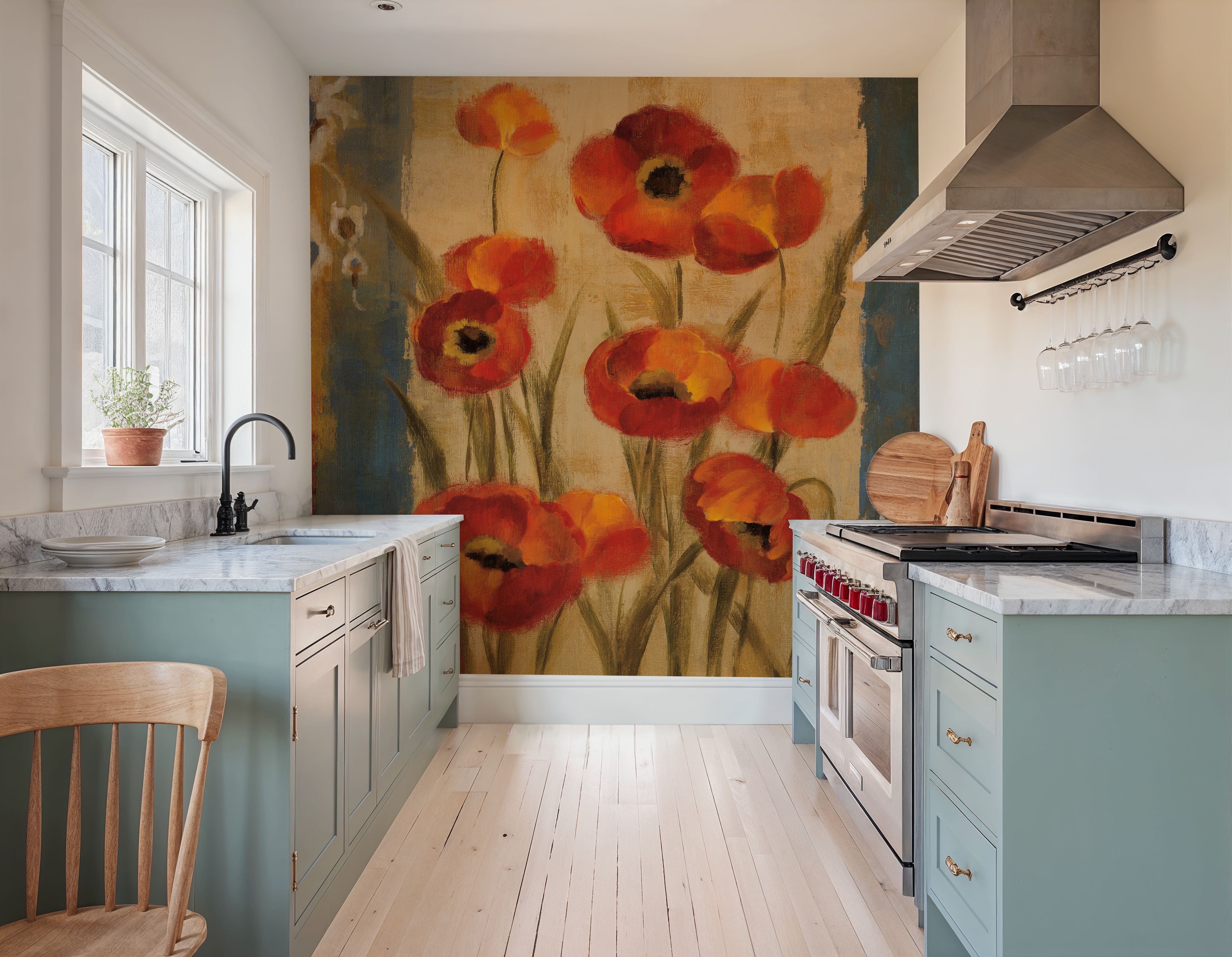 Ikat Floral Tapestry