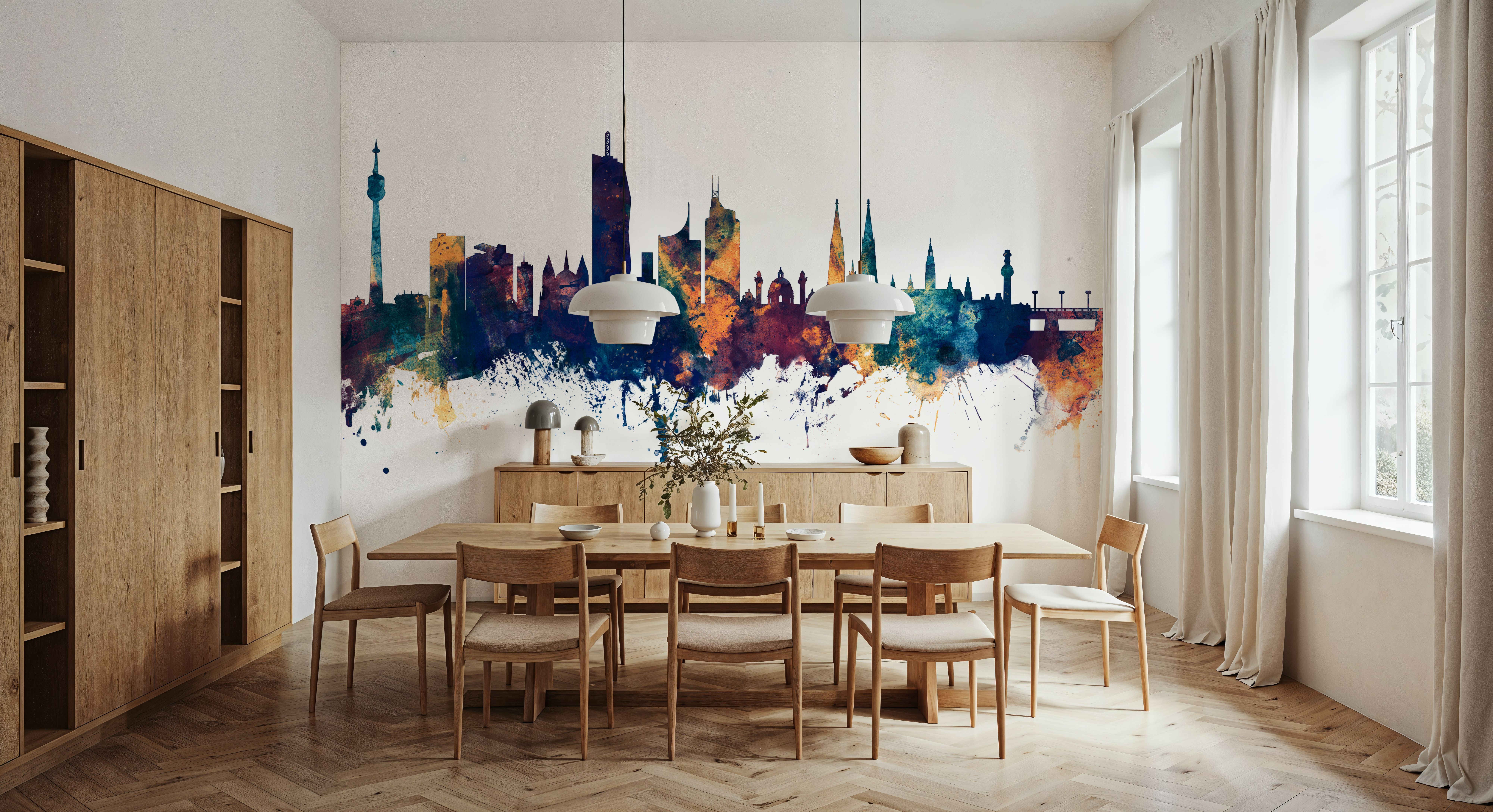 Vienna Austria Skyline Blue & Bronze