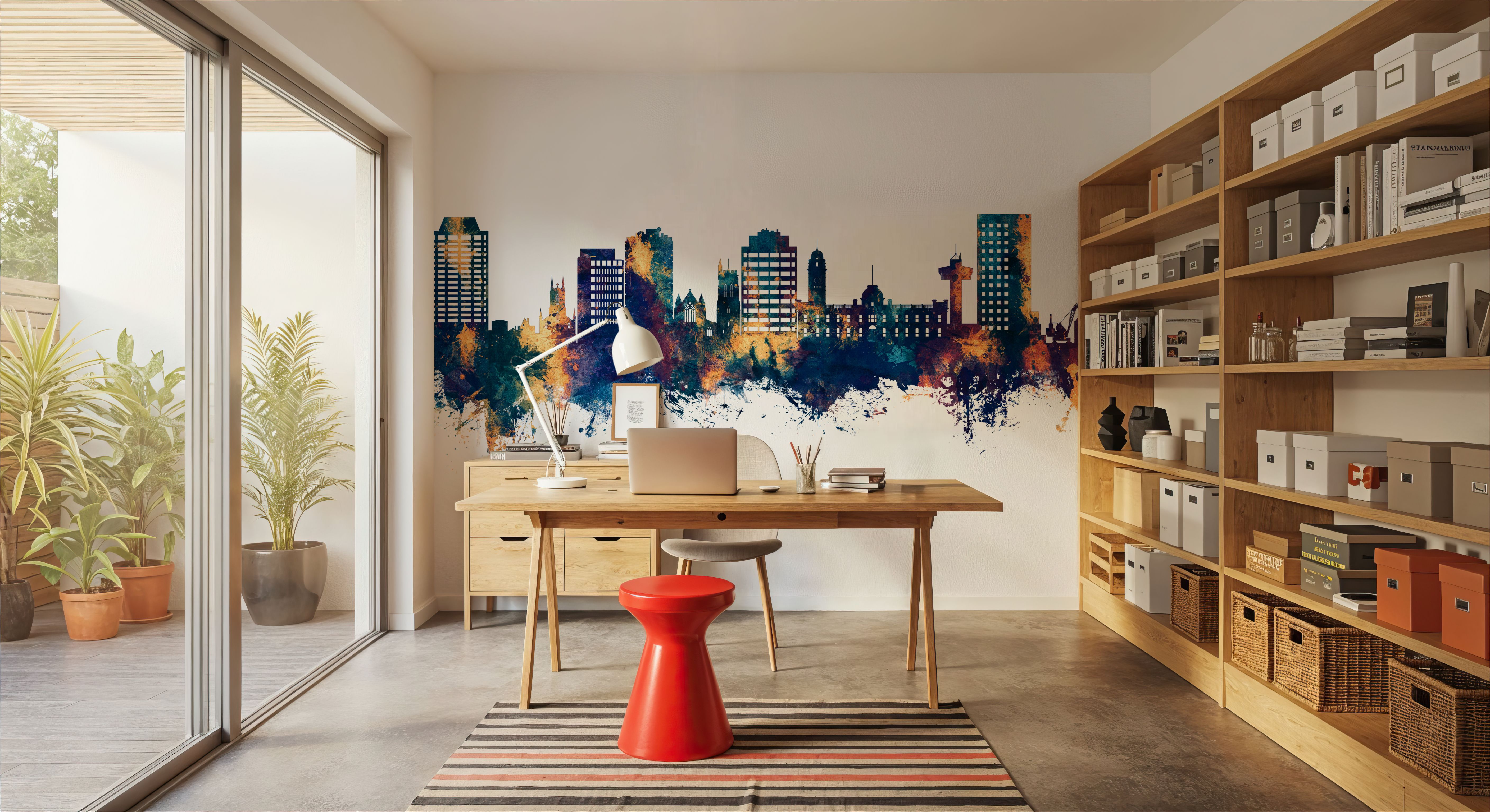 Hobart Australia Skyline Blue & Bronze