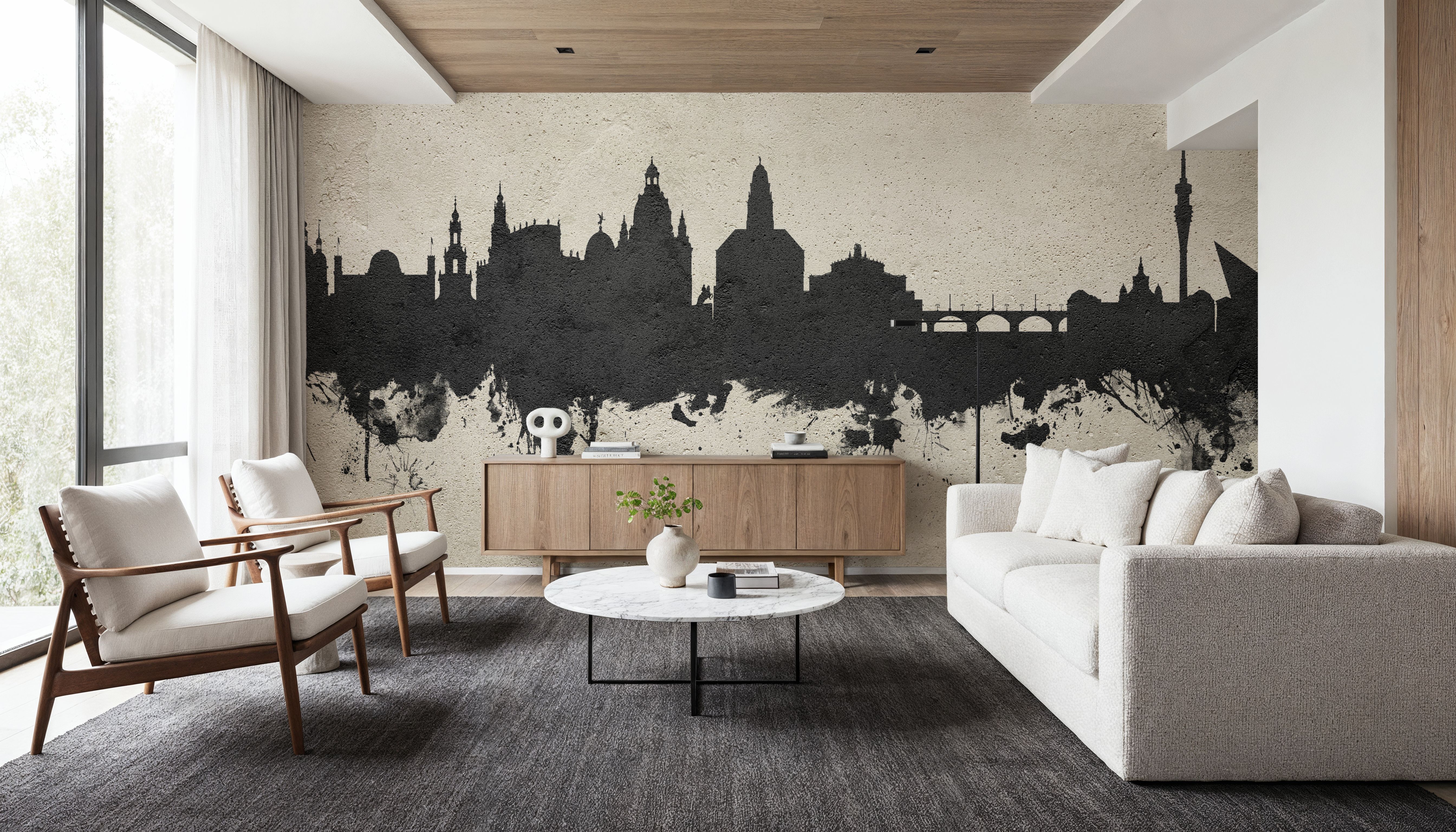 Dresden Germany Skyline Concrete