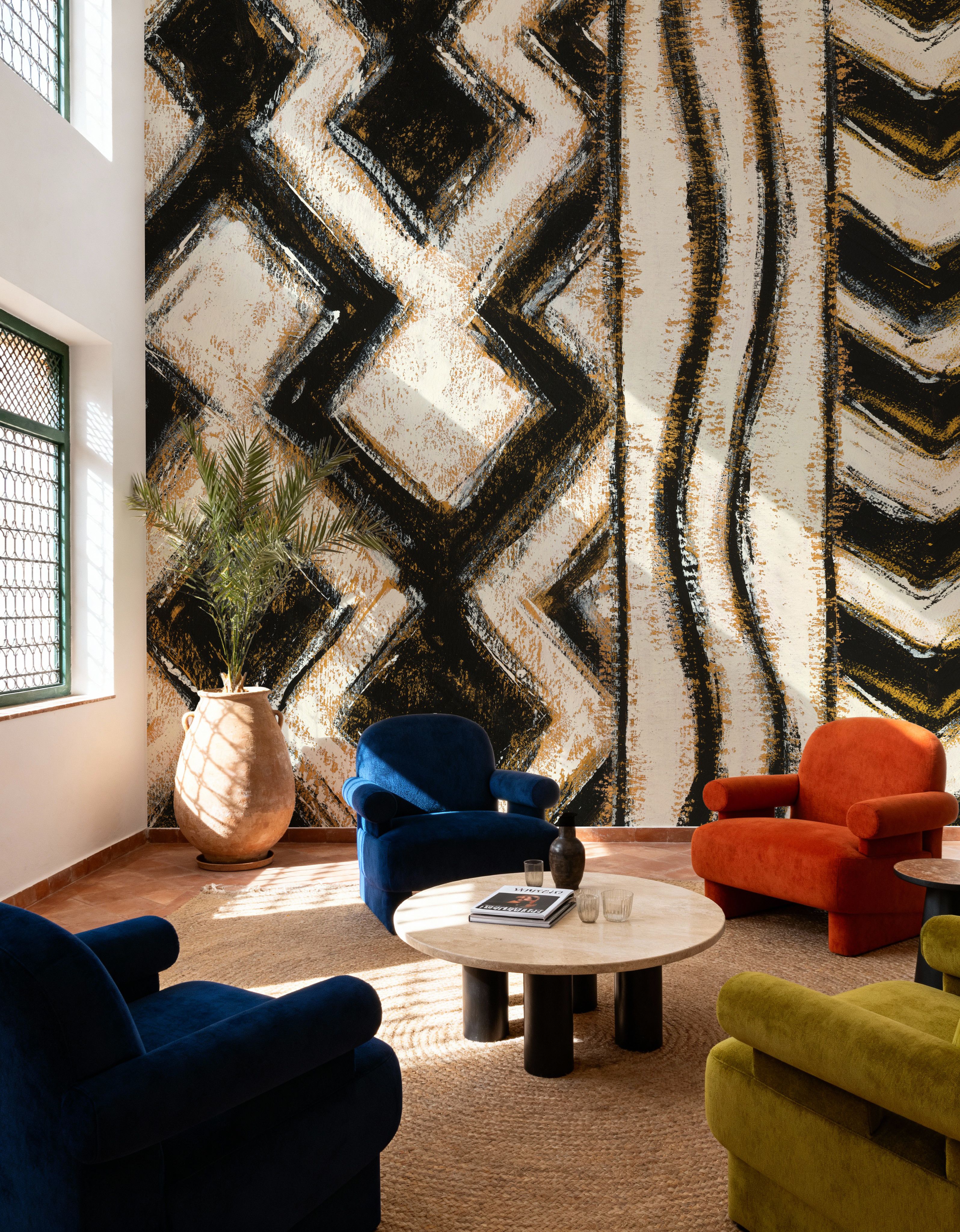 Black and Gold Geometric VIII