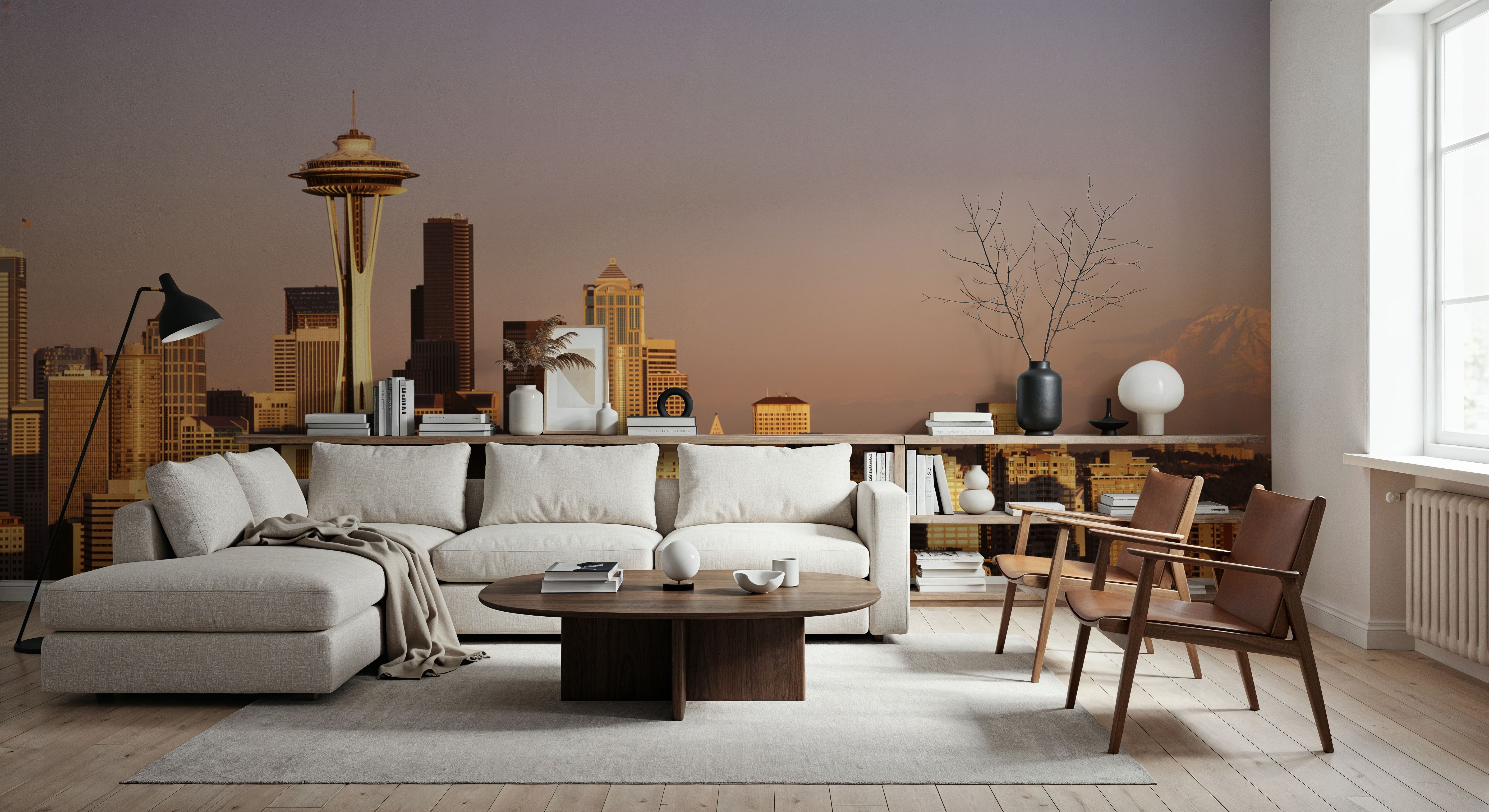 Golden Metropolis Dusk Mountain