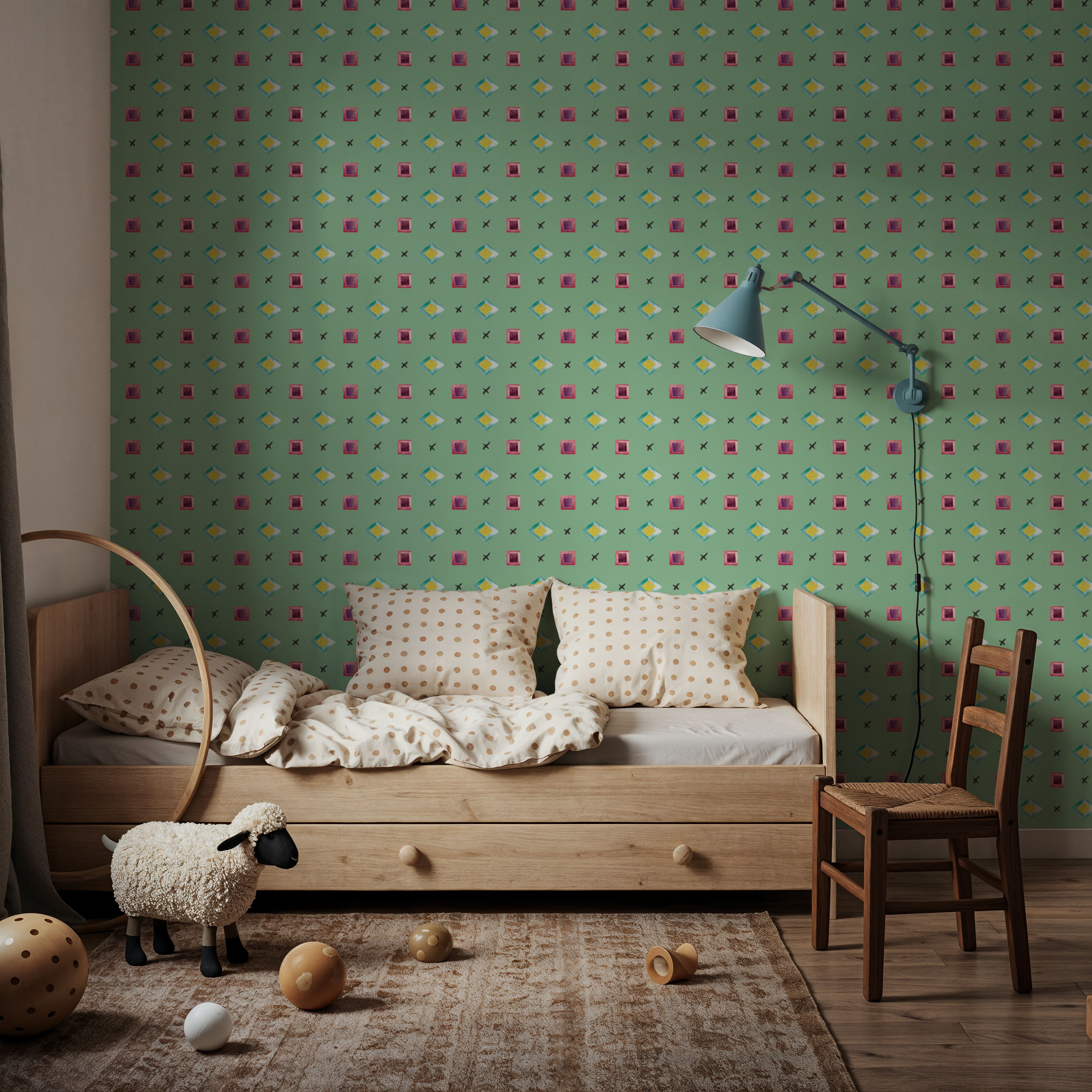 Boho Symbols Light Green