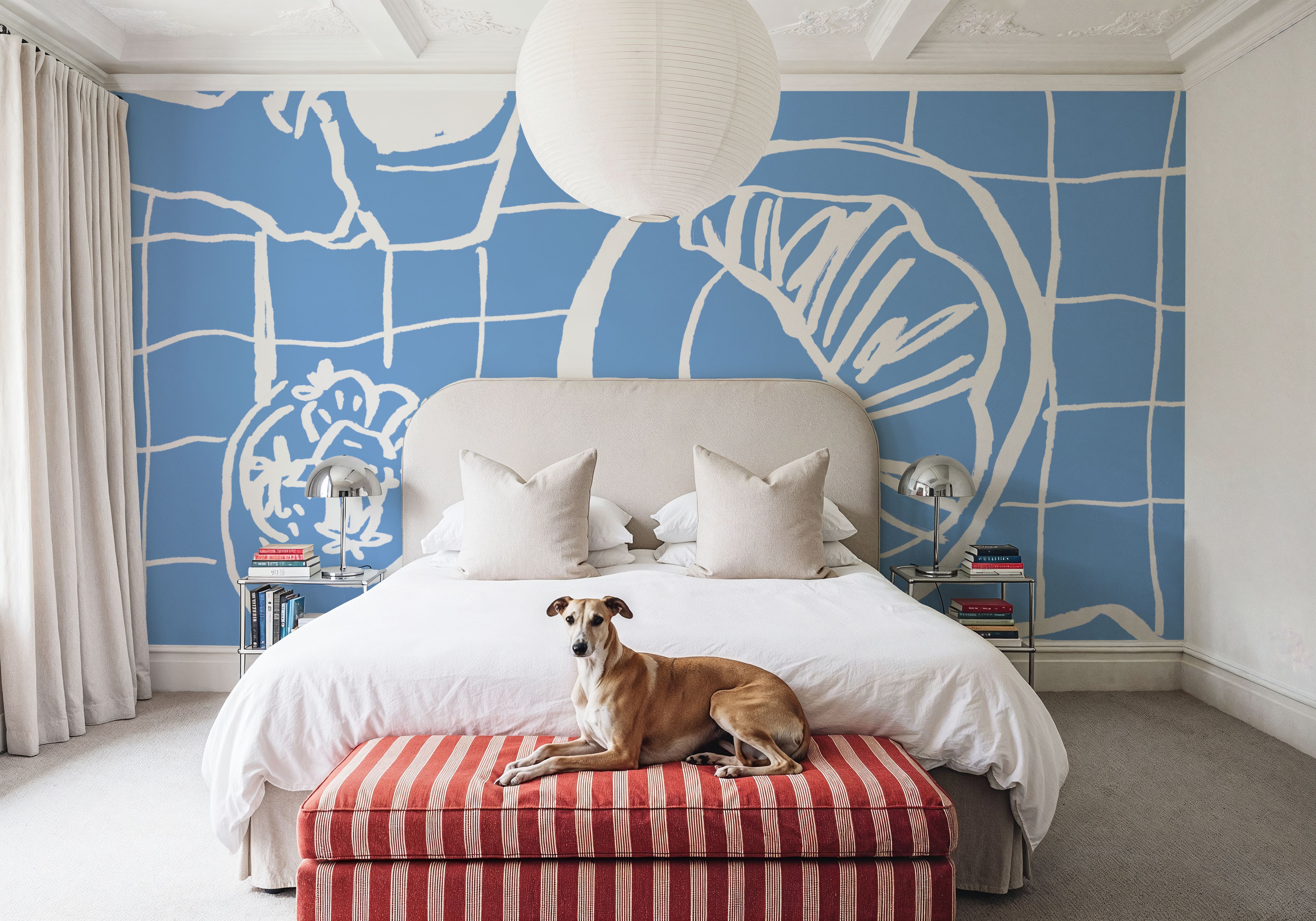 Breakfast Doodles III Blue