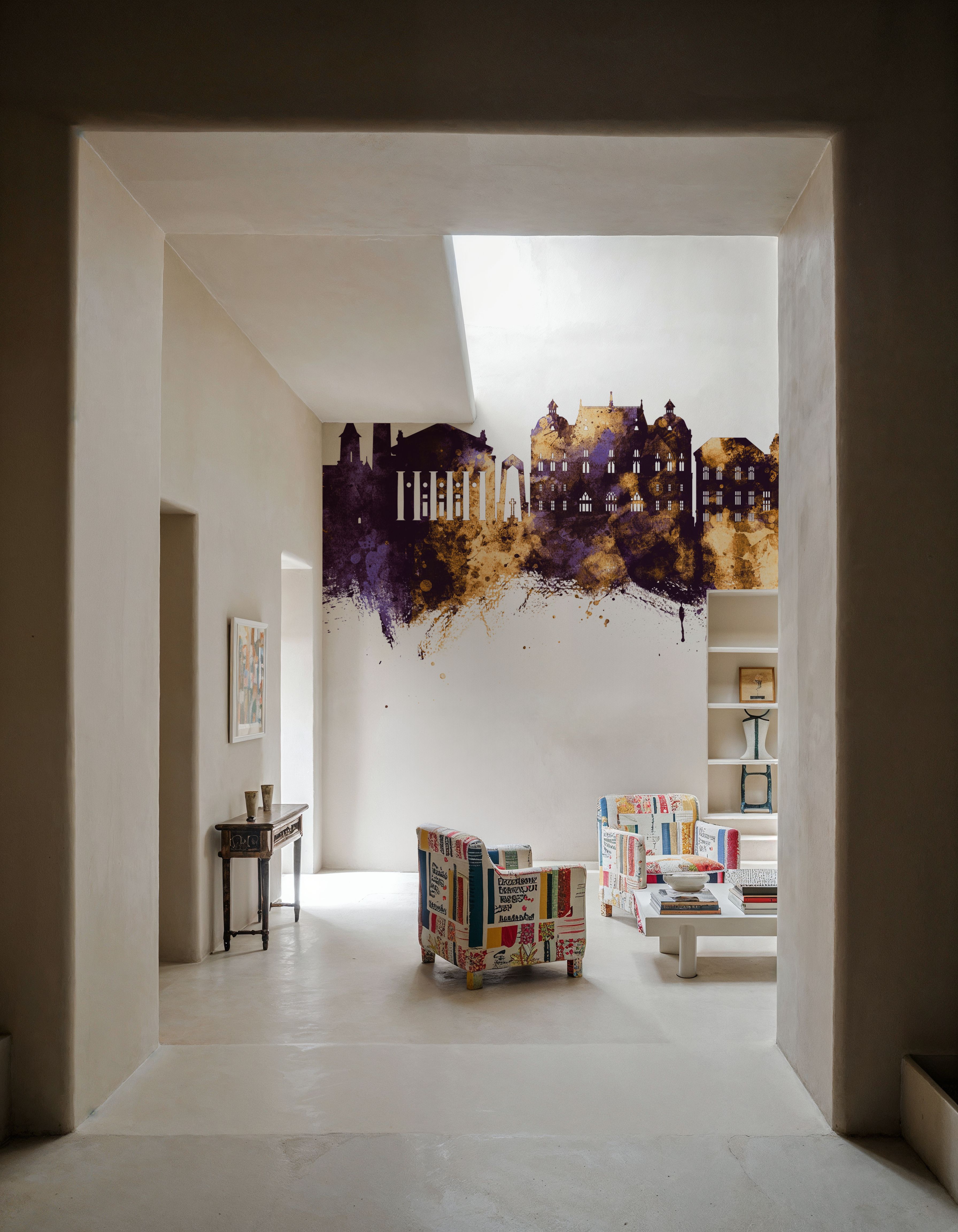 Galaţi Romania Skyline Purple & Gold