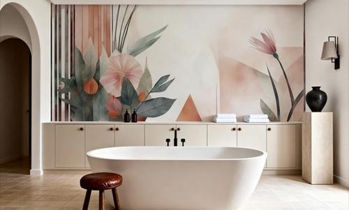 Floral Watercolor Abstract Bright
