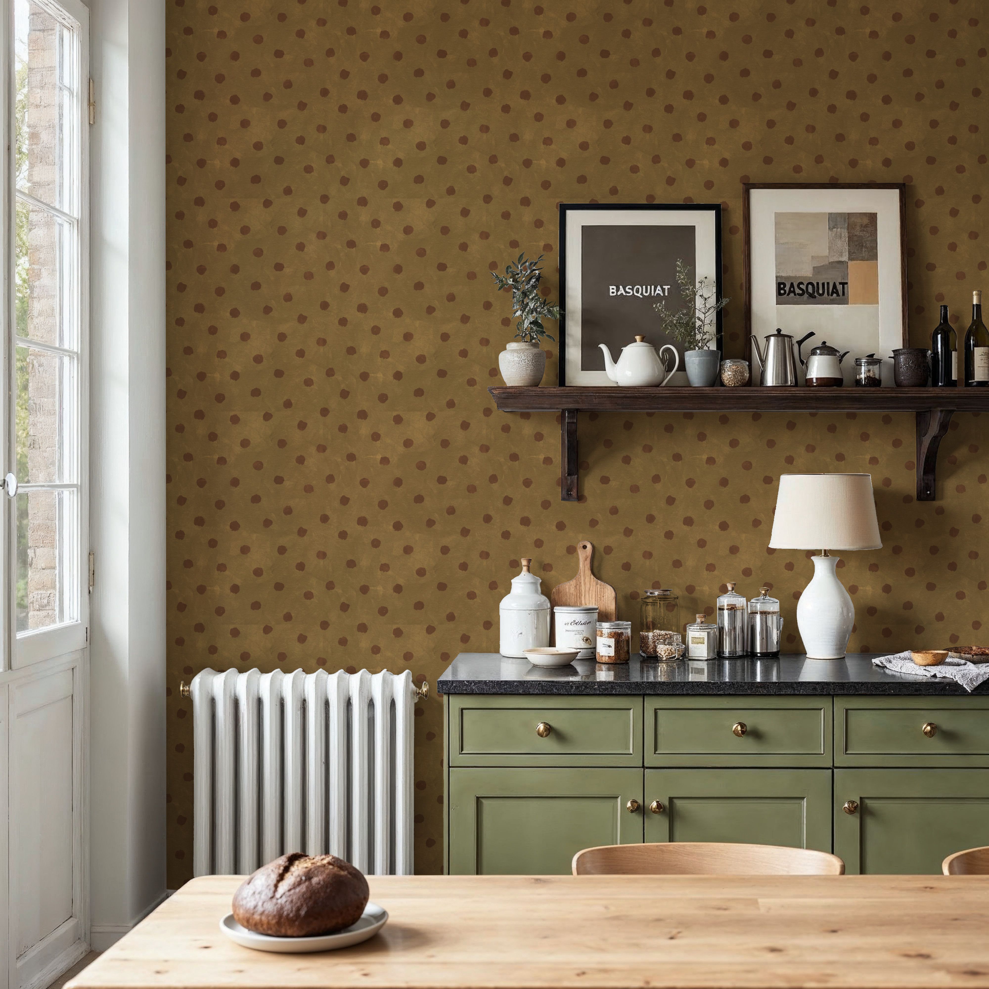 Autumn Dots Khaki