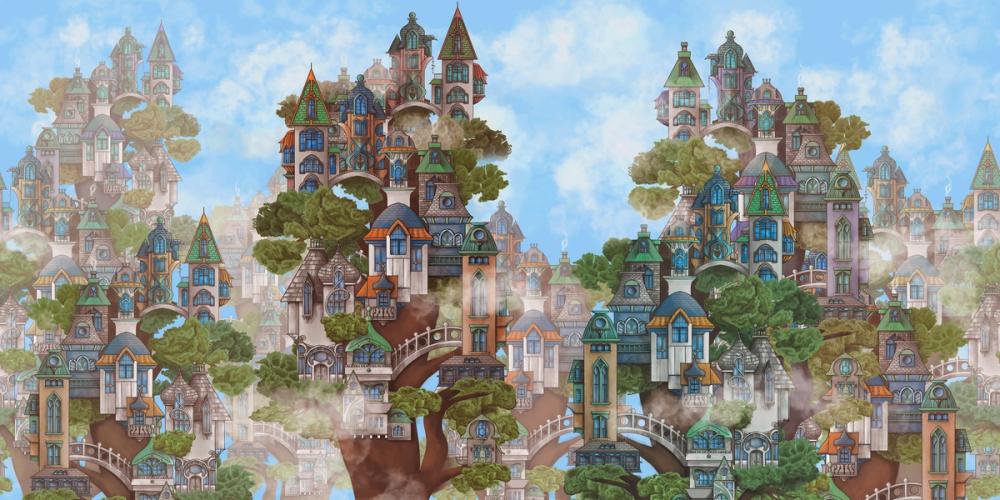 Treehouse Neighborhood Warm Bright