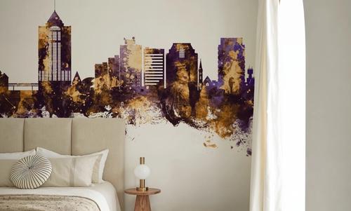 Roanoke Virginia Skyline Purple & Gold