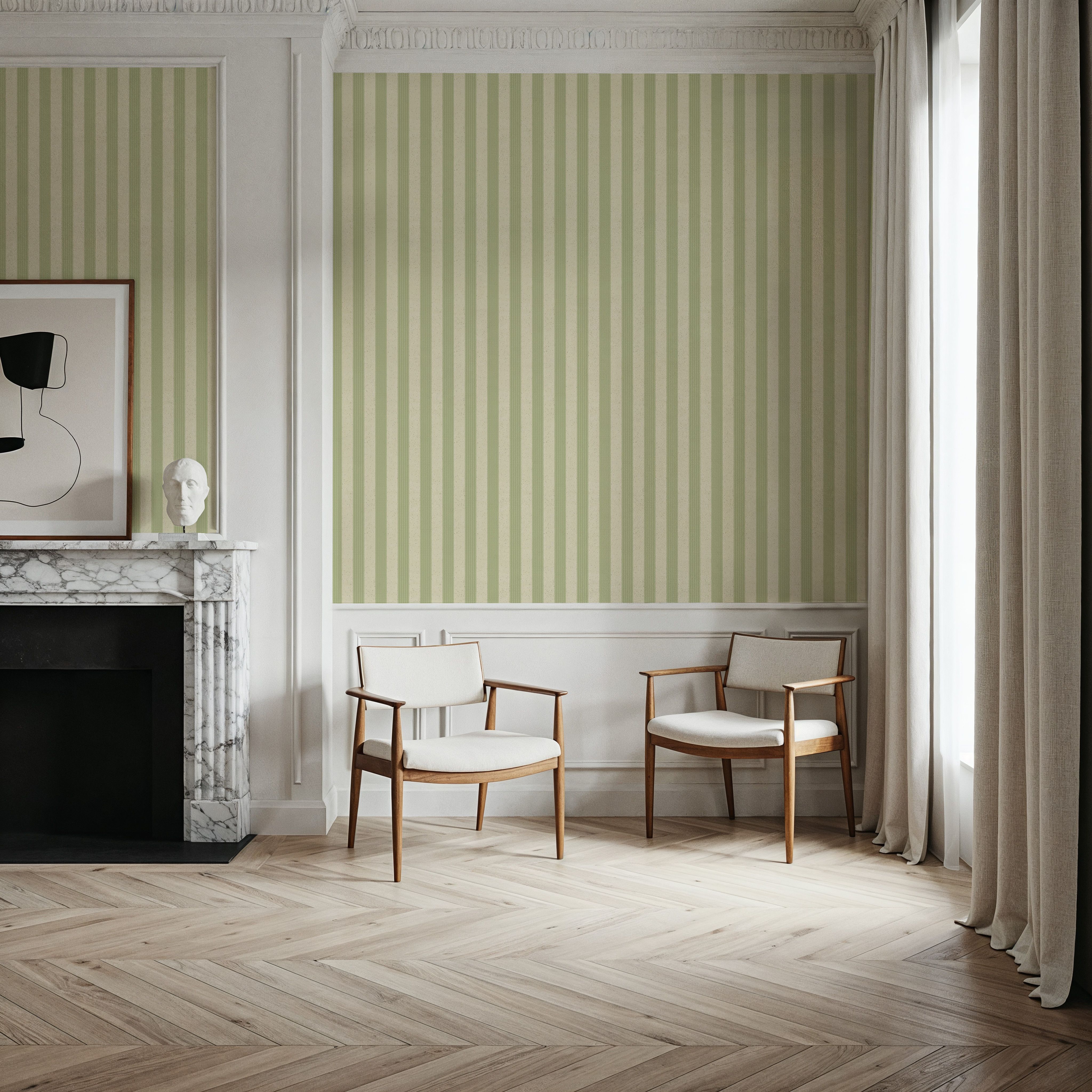 Ticking Awning Stripes, Sage