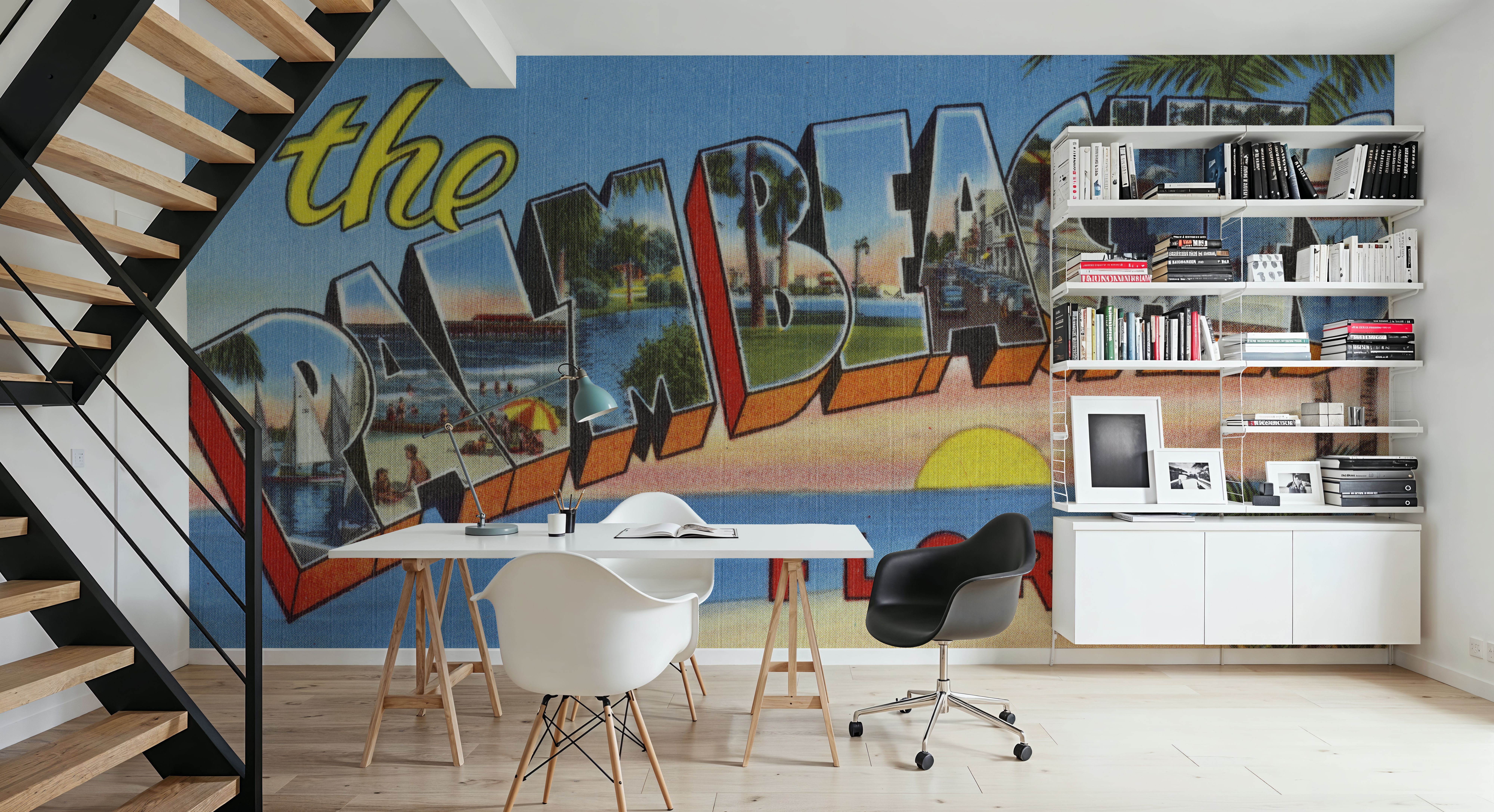 Greetings from Palm Beaches - Screenprint Postcard