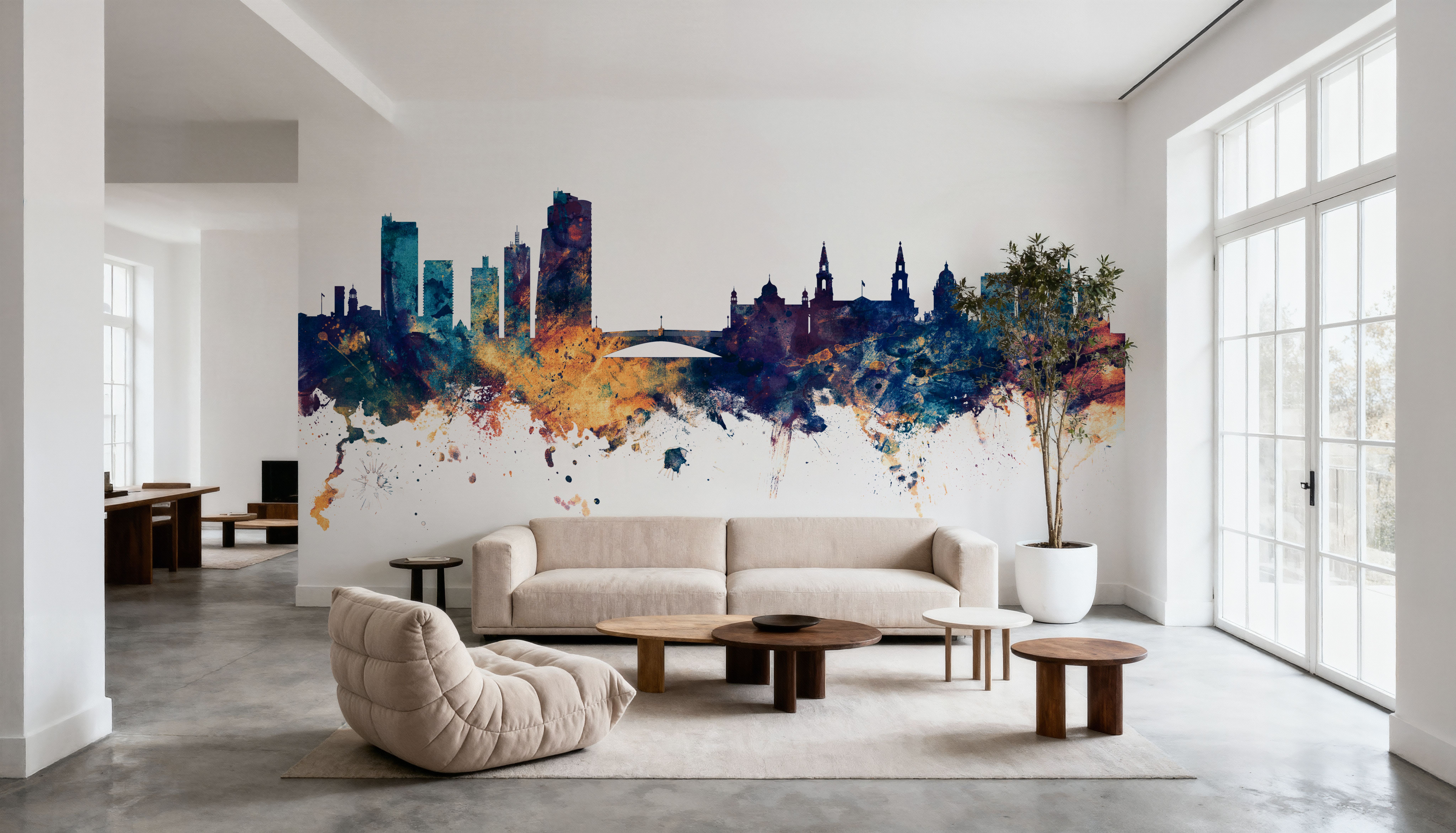 Leeds England Skyline Blue & Bronze