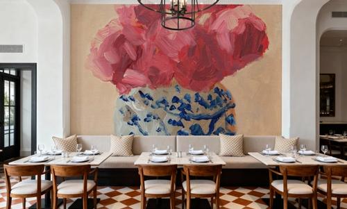 Peonies in Chinoiserie Vase