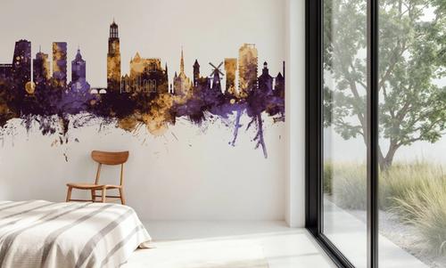 Utrecht The Netherlands Skyline Purple & Gold