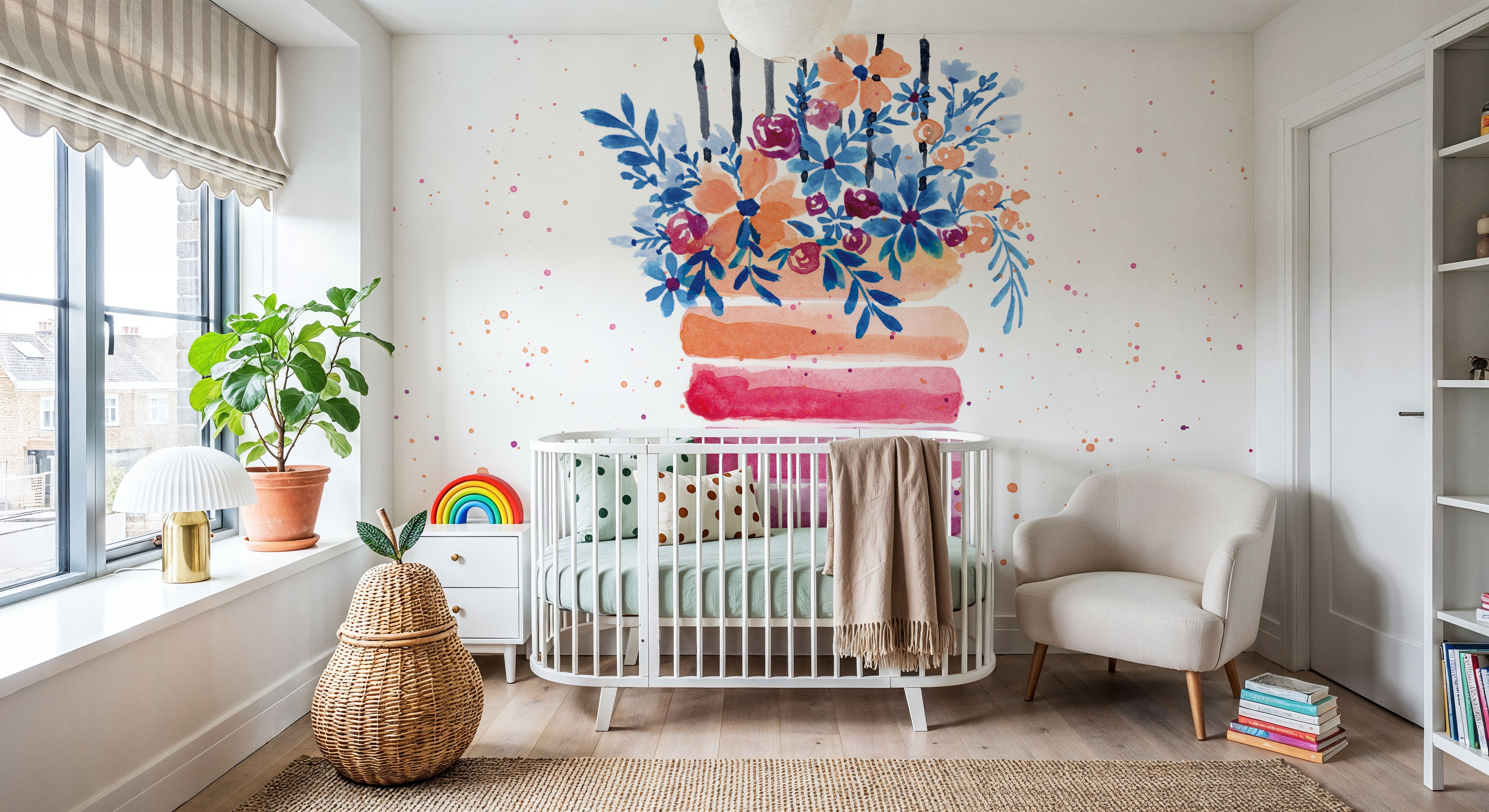 Colorful Cake and Candles