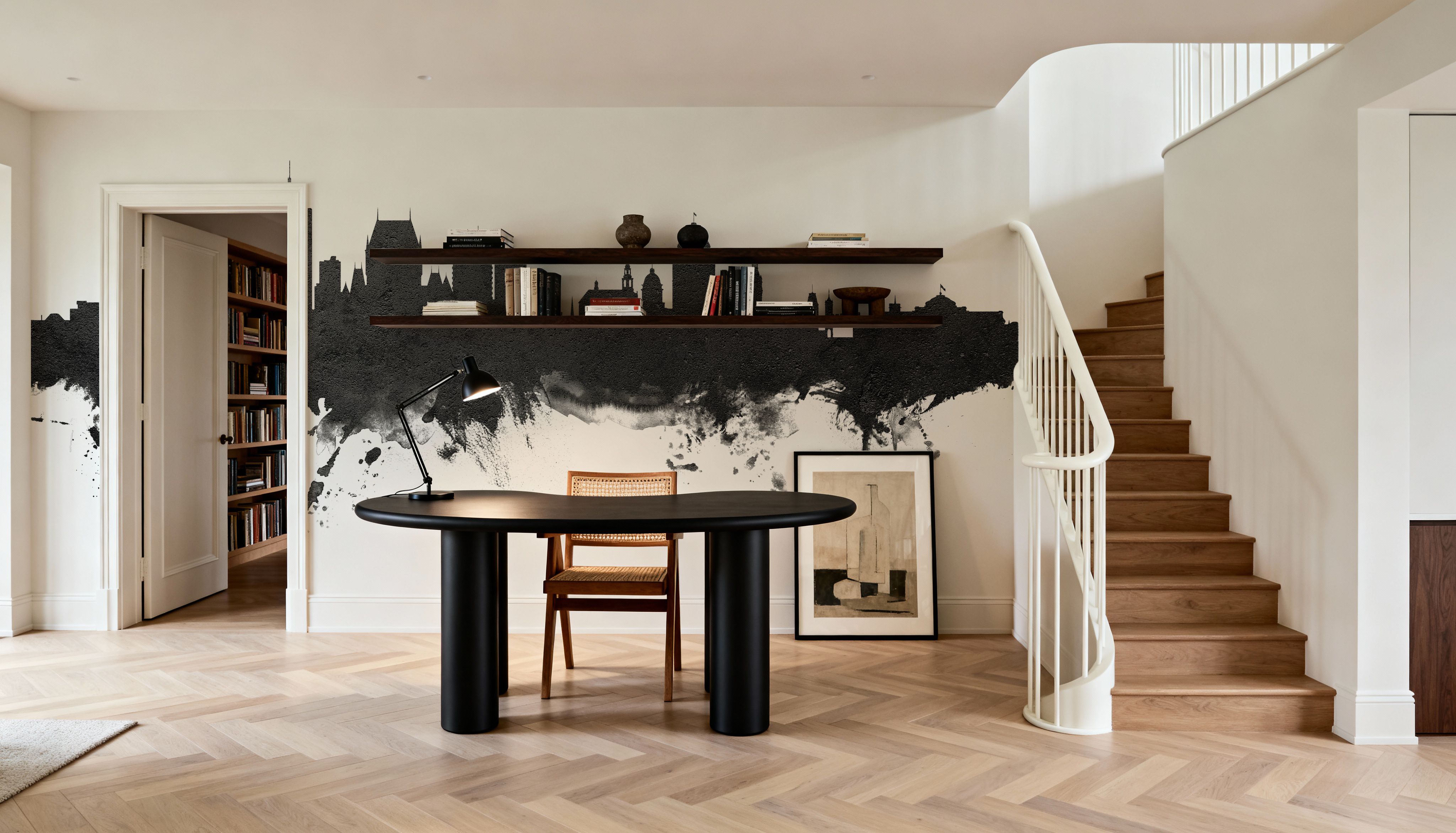 Quebec Canada Skyline Black & White