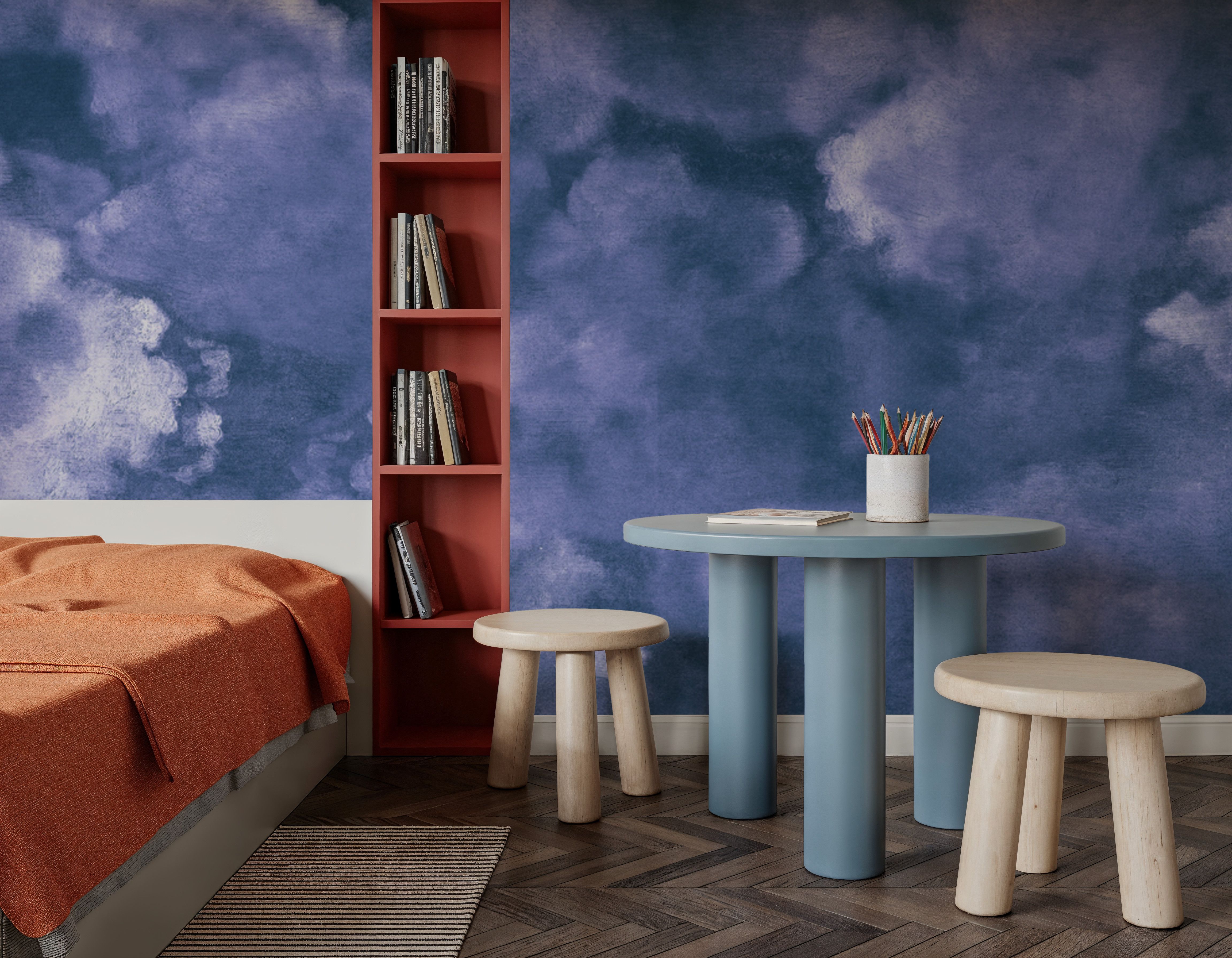 Painted Dreamy Clouds, Purple