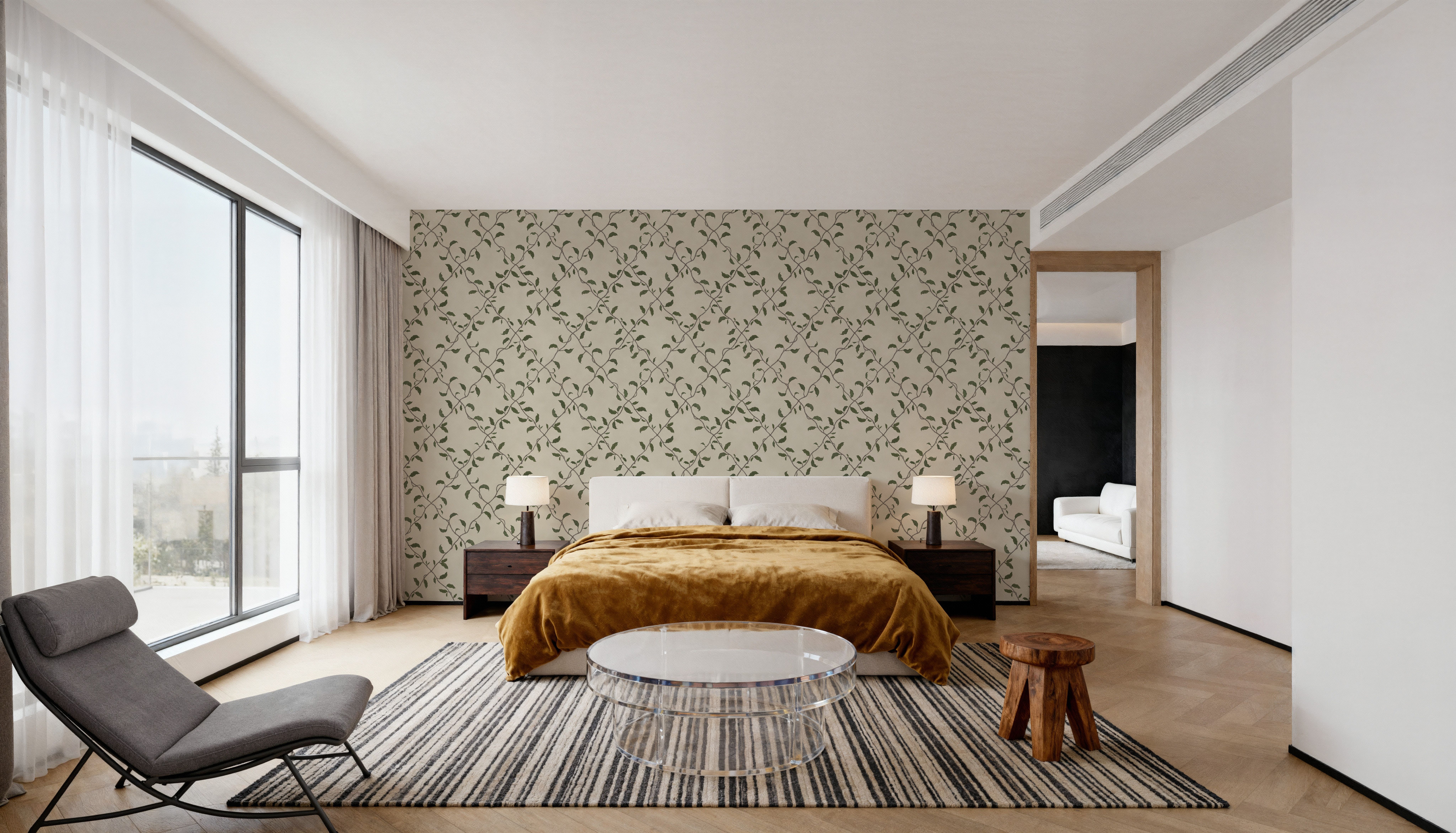 Emerald Trellis, Light Beige
