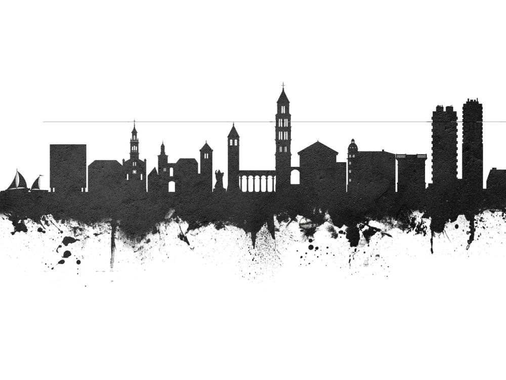 Split Croatia Skyline Black & White