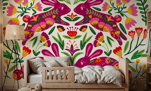 Otomi Rabbits & Flowers