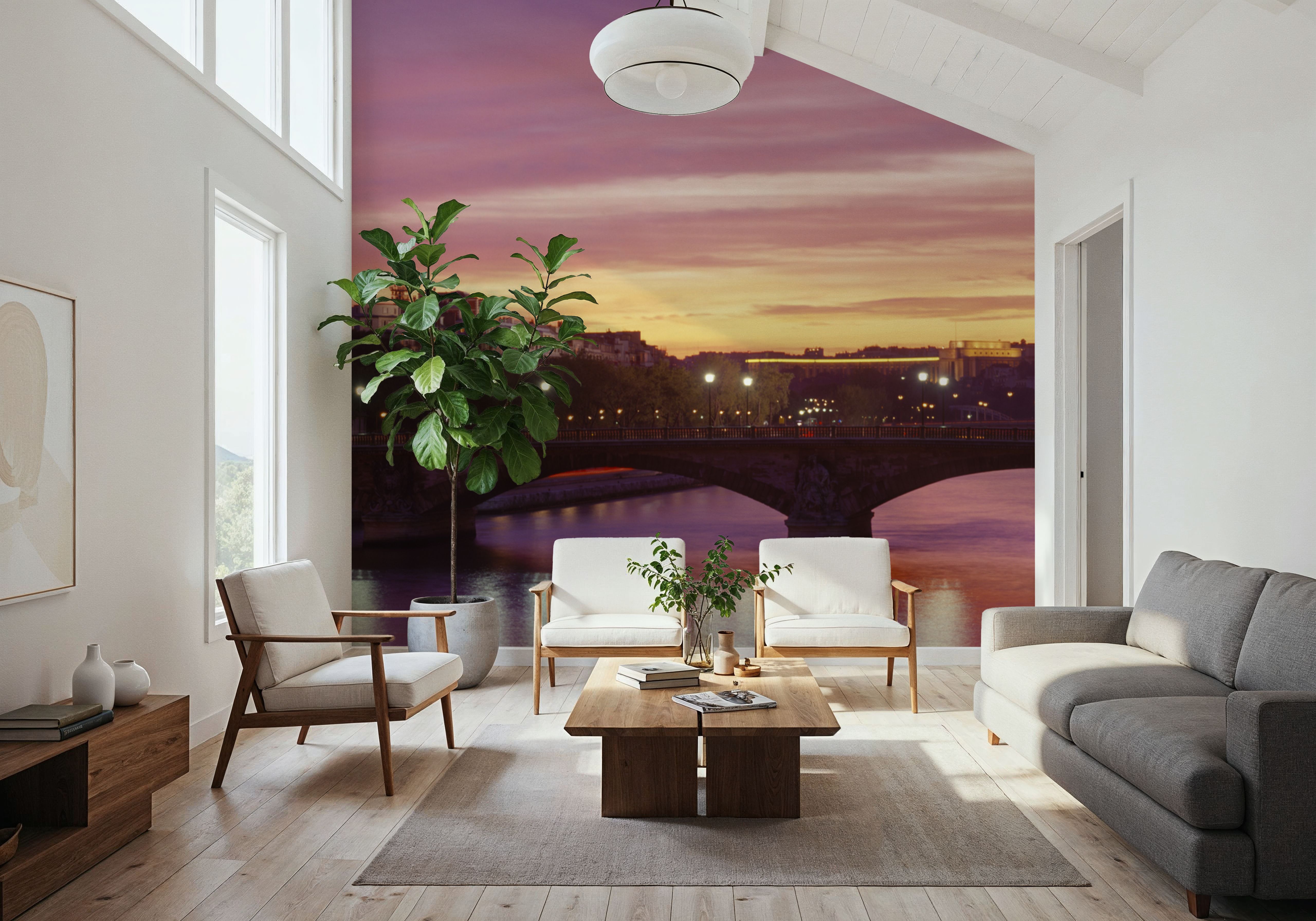 Twilight Riverside Reflections, Wallpaper