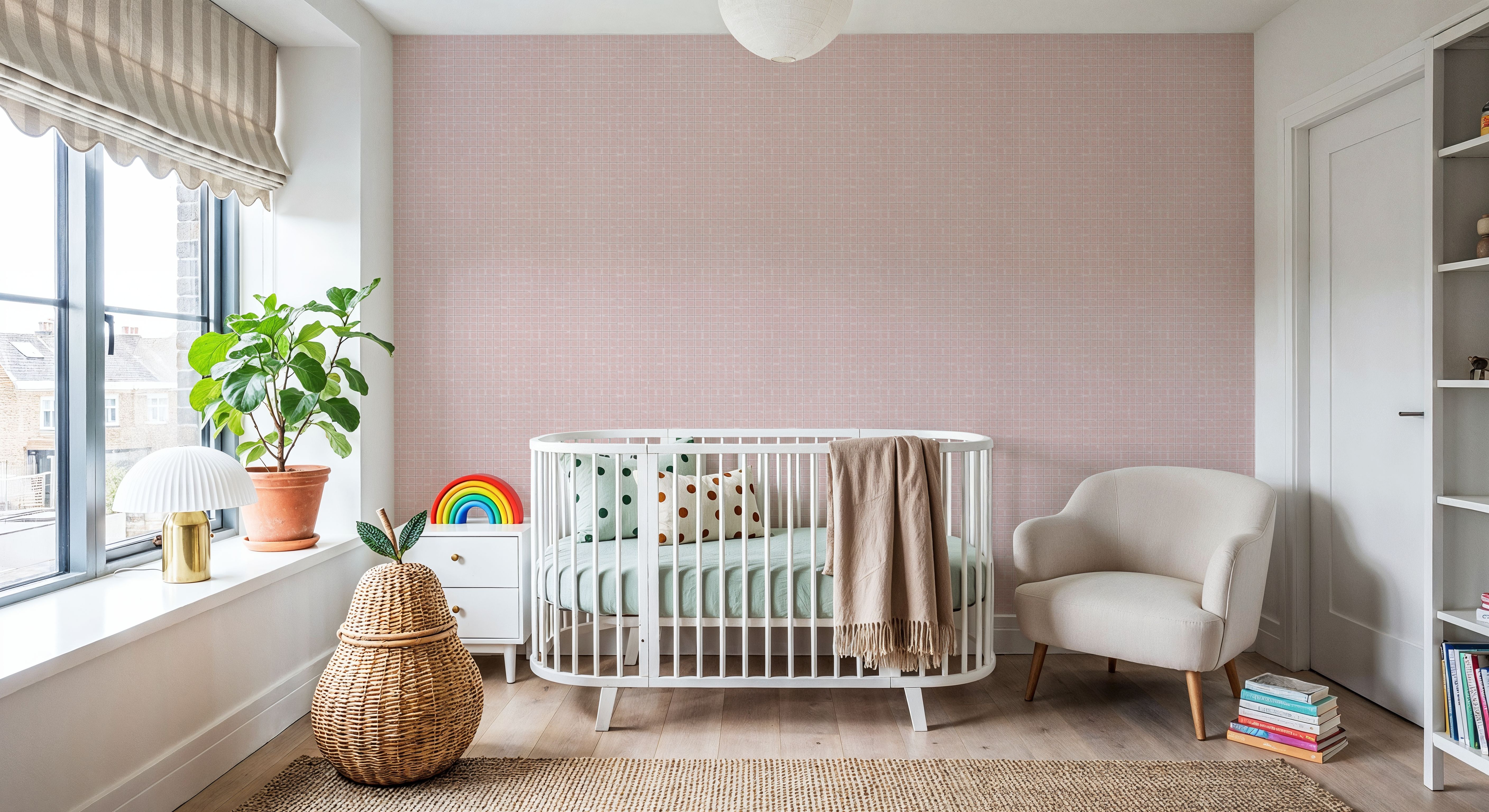 Weathered Checks, Dusty Rose