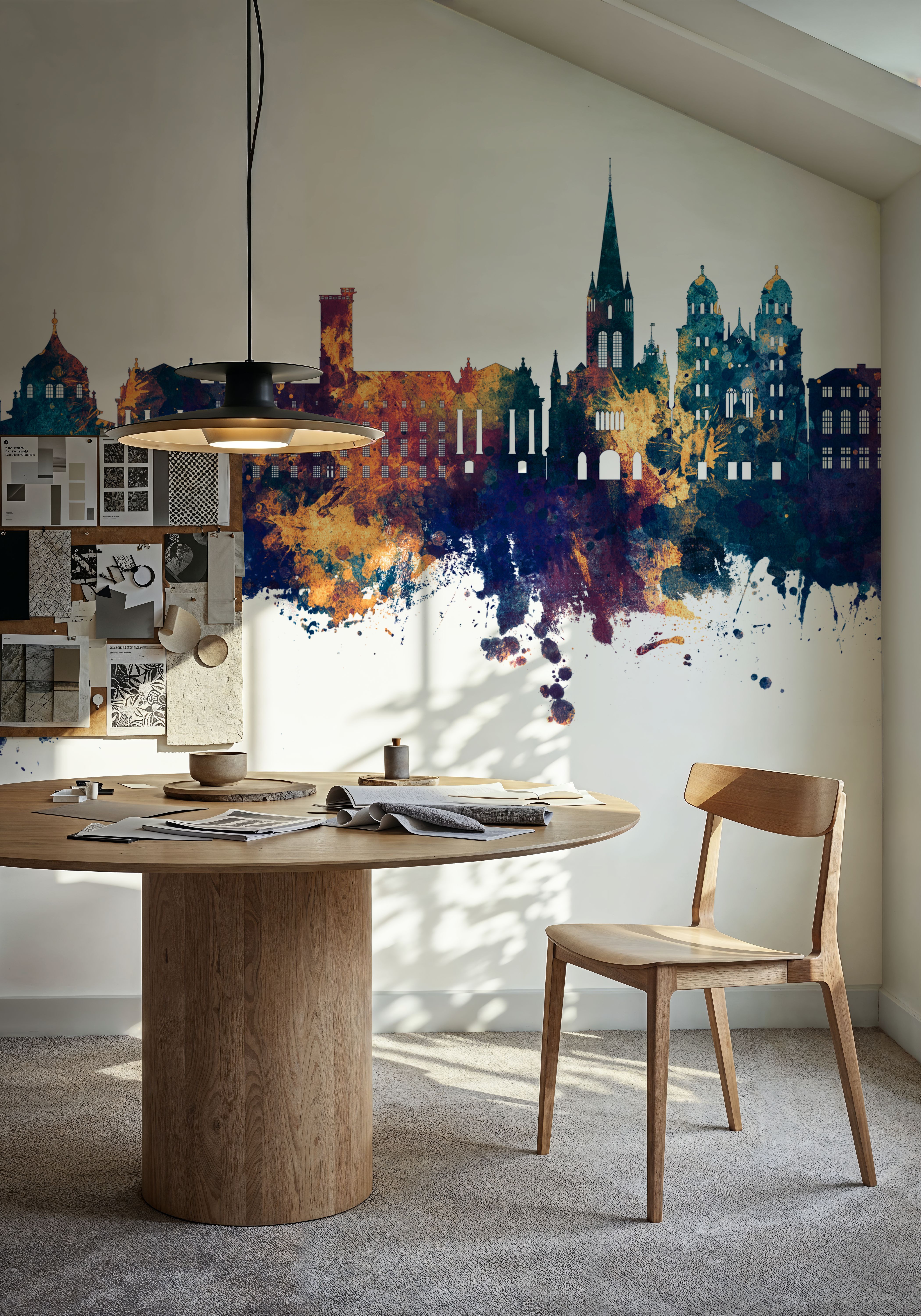 Dijon France Skyline Blue & Bronze