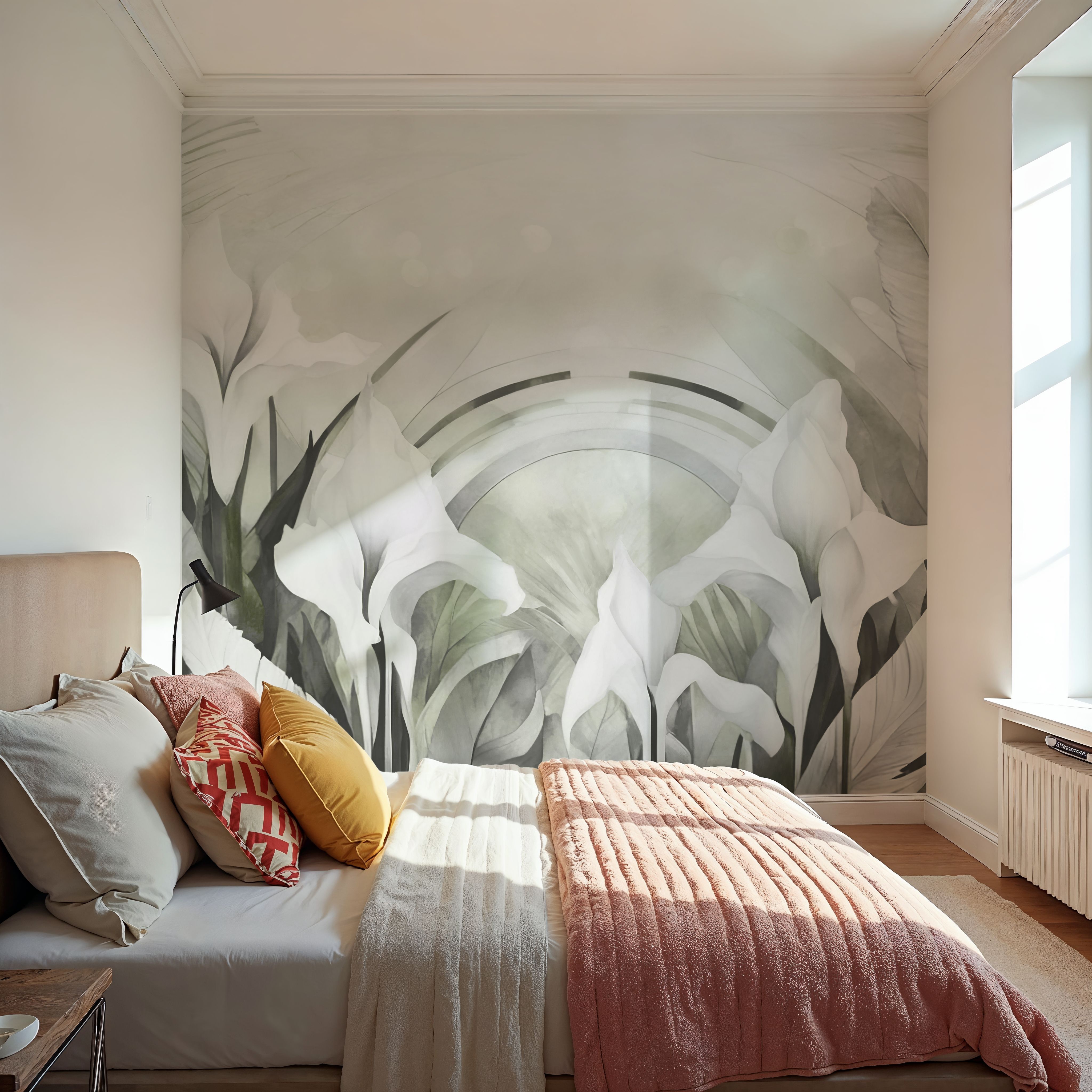 Irises and Feathers Yellow