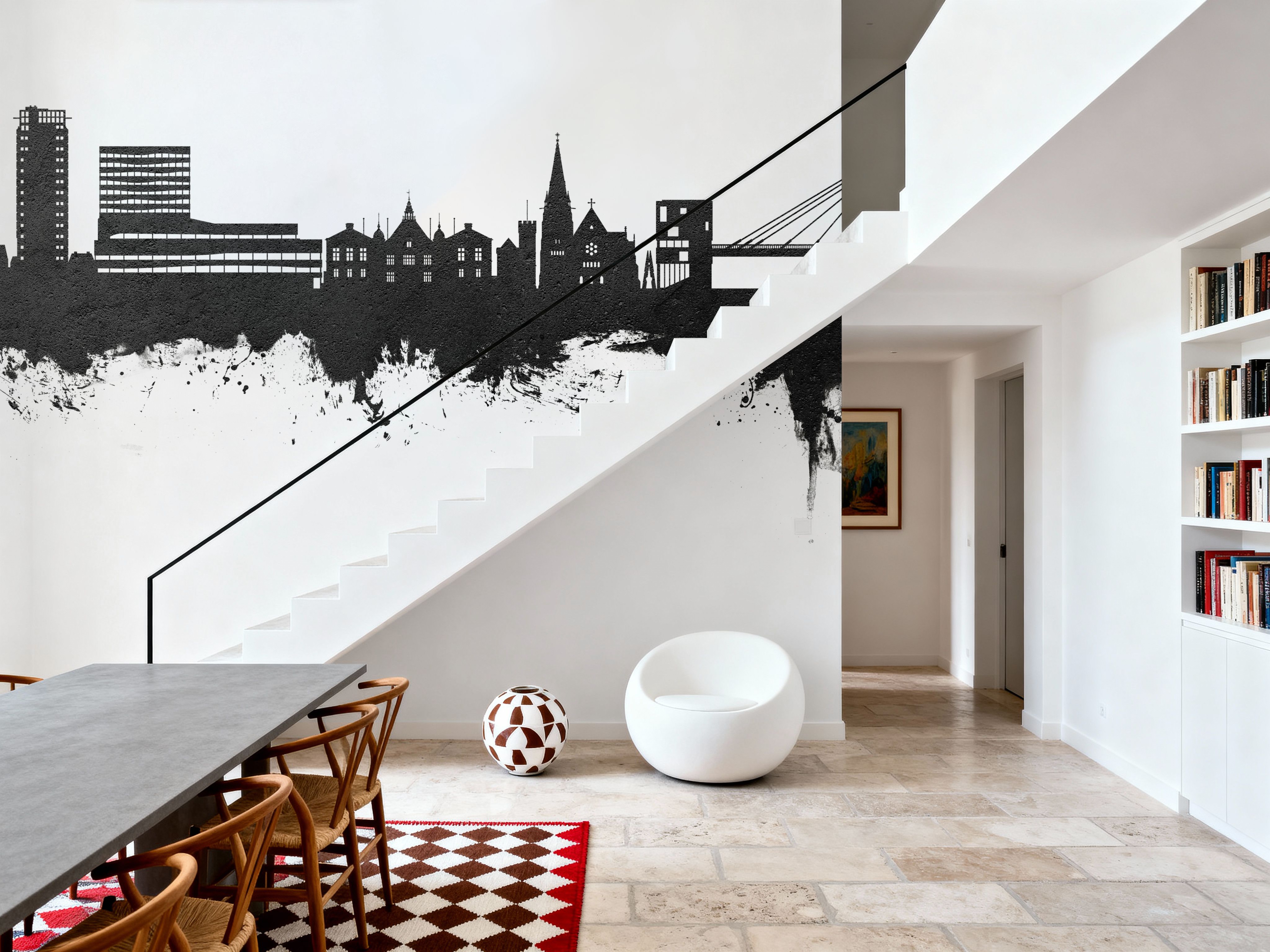 Umeå Skyline Black & White