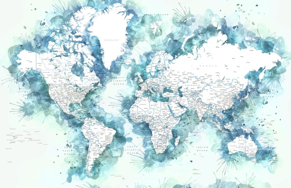 World Map Cities - Shari