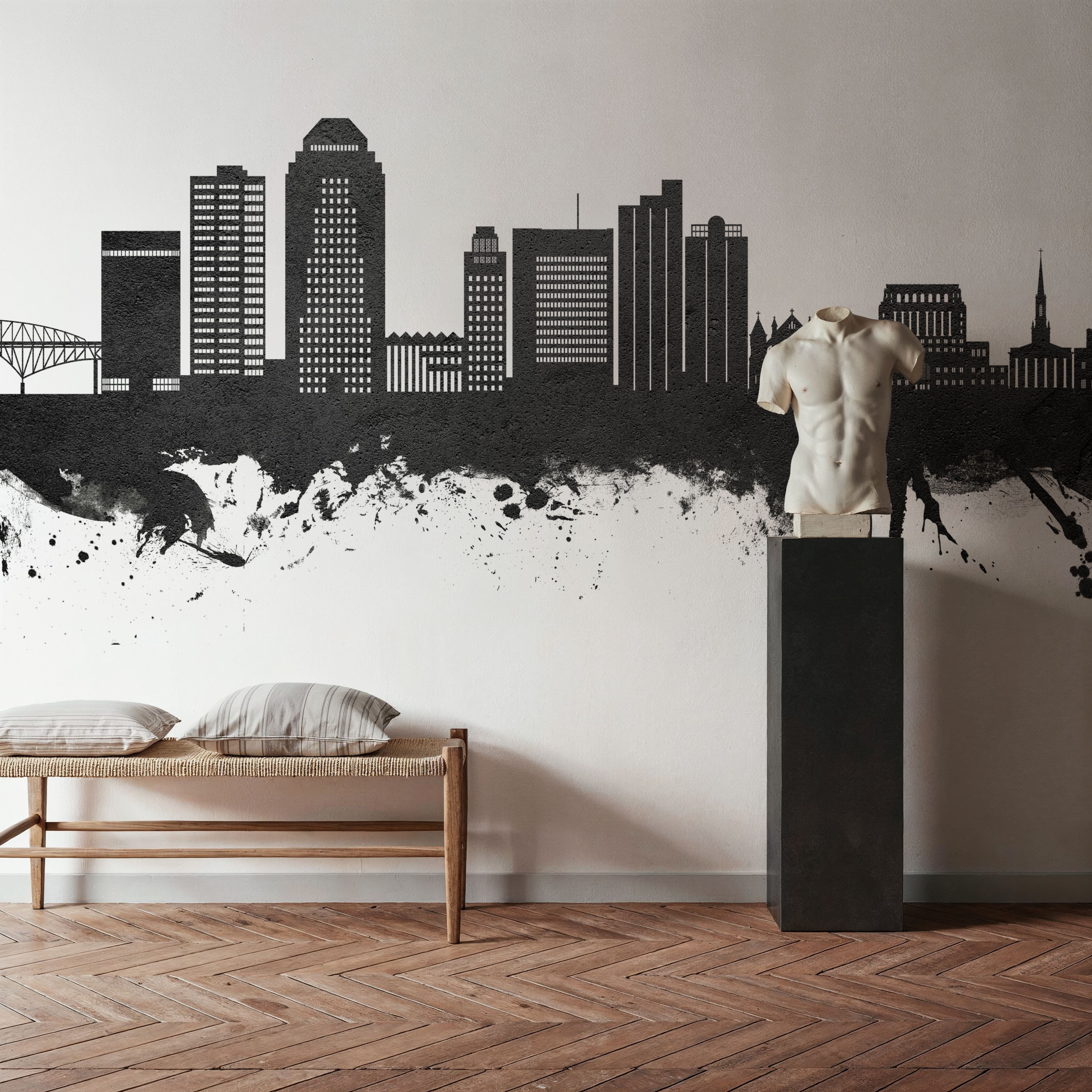 Shreveport Louisiana Skyline Black & White