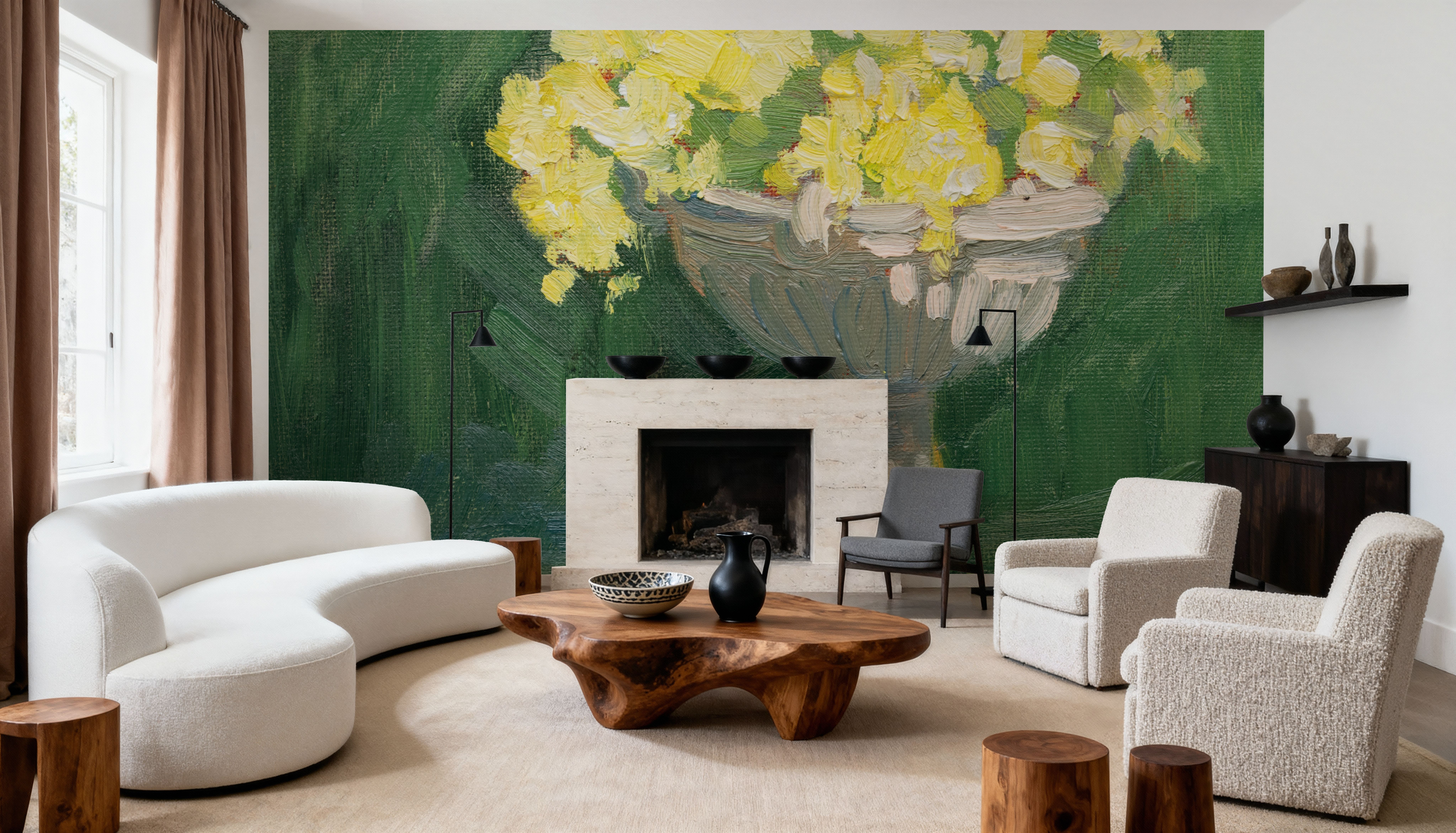 Urn of Flowers, Wallpaper