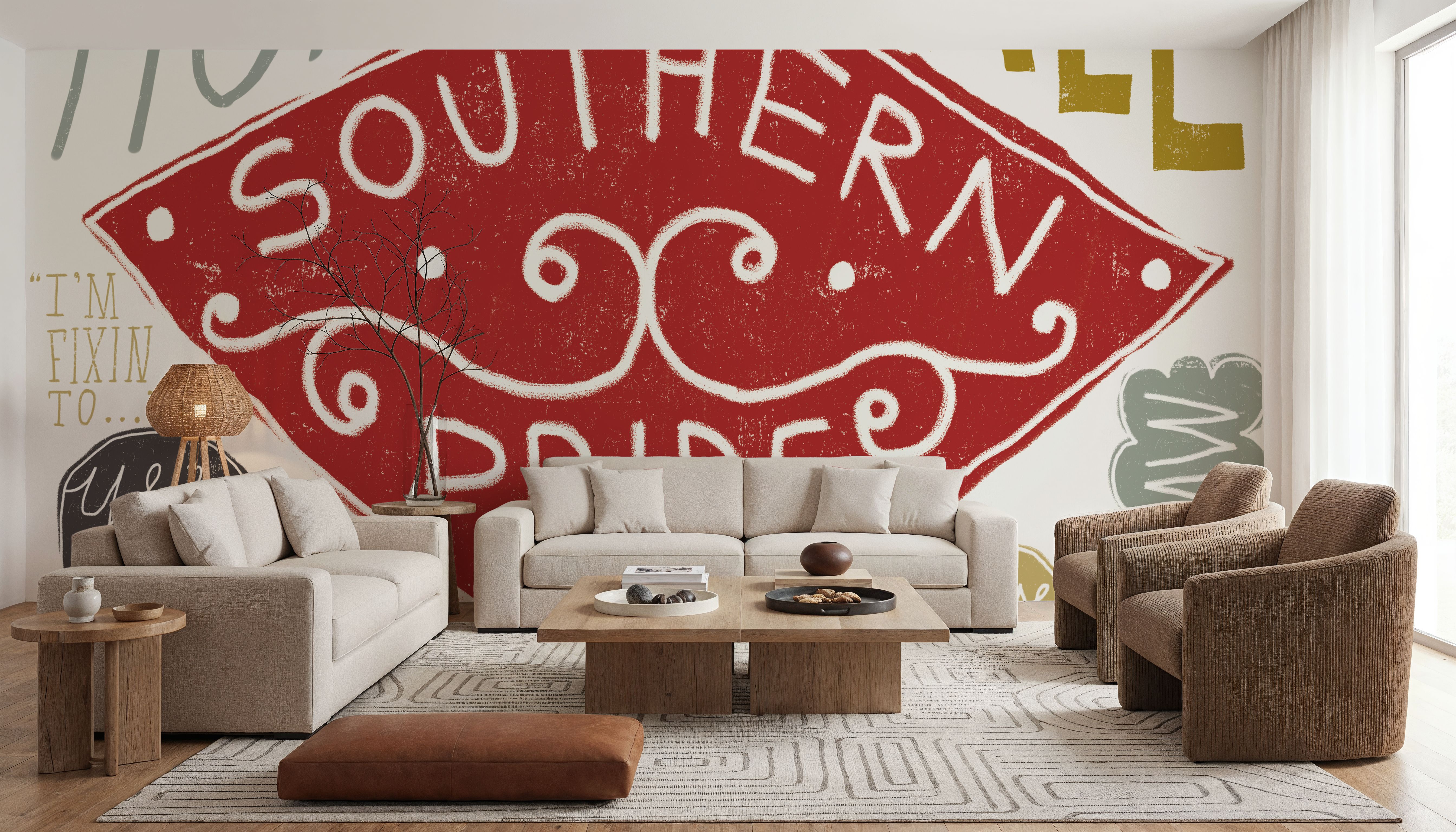 Southern Pride Collage, Tapeten