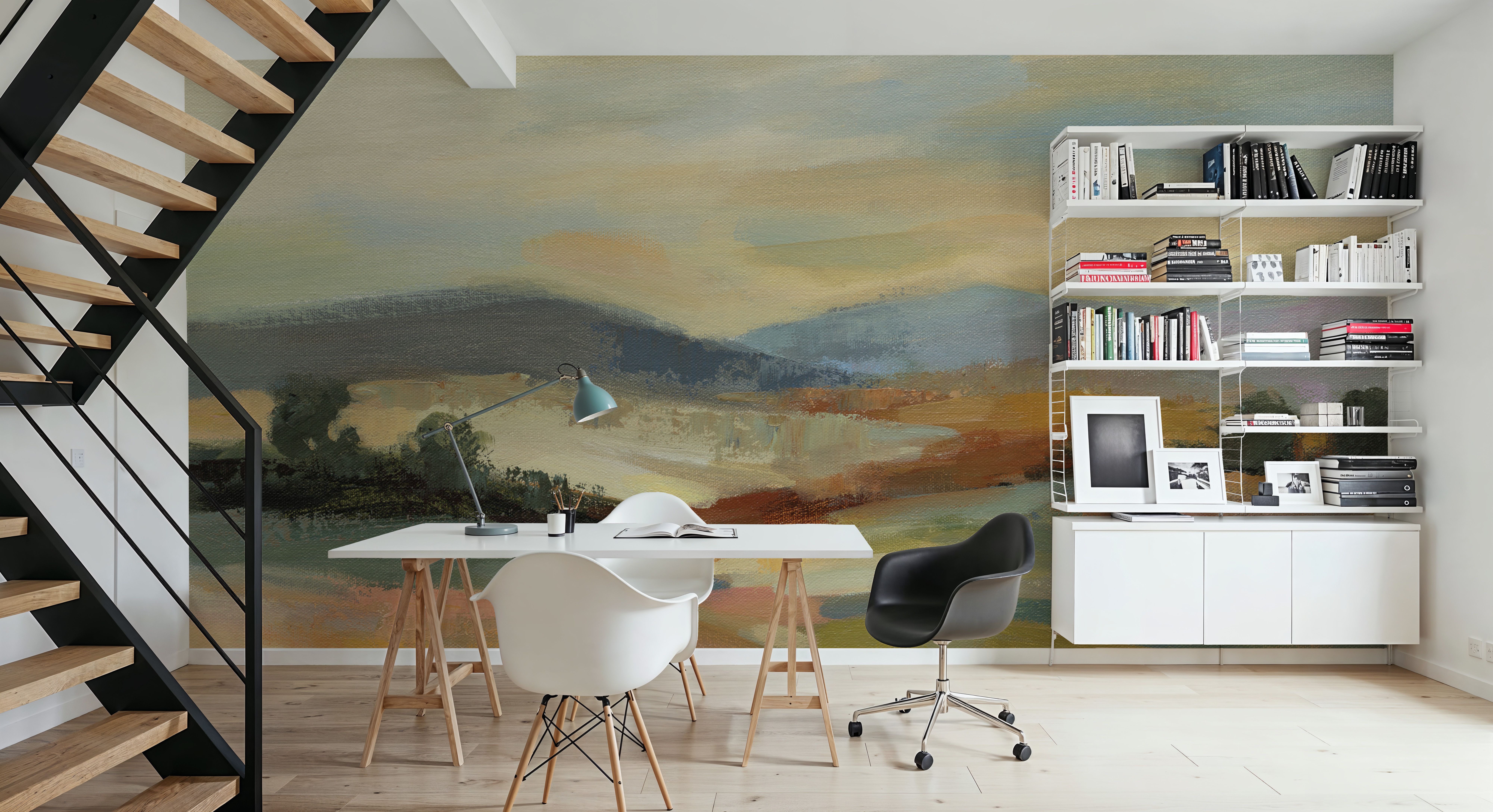 Pink and Sage Hills, Papel pintado