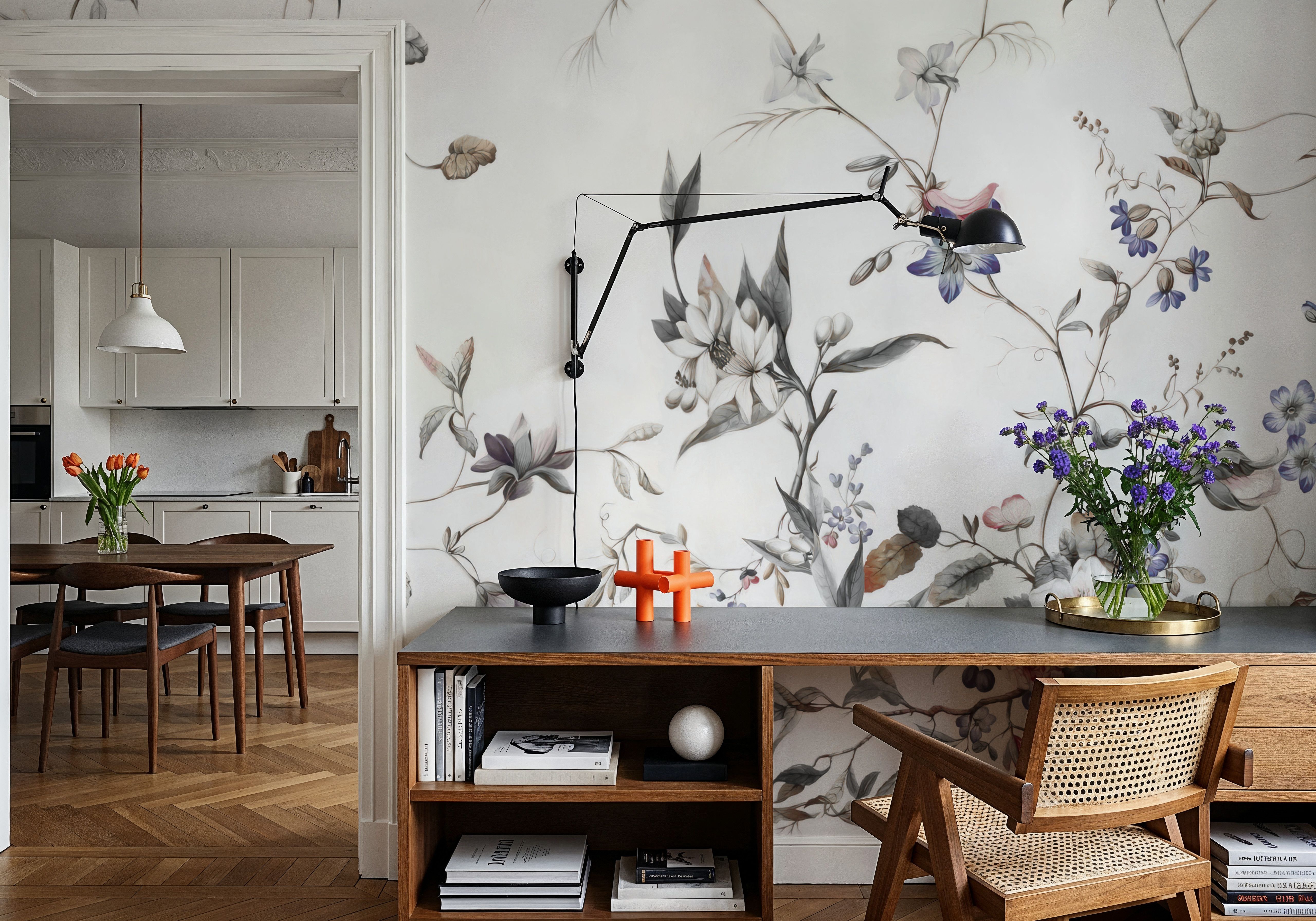 My Floral Abode, Gray