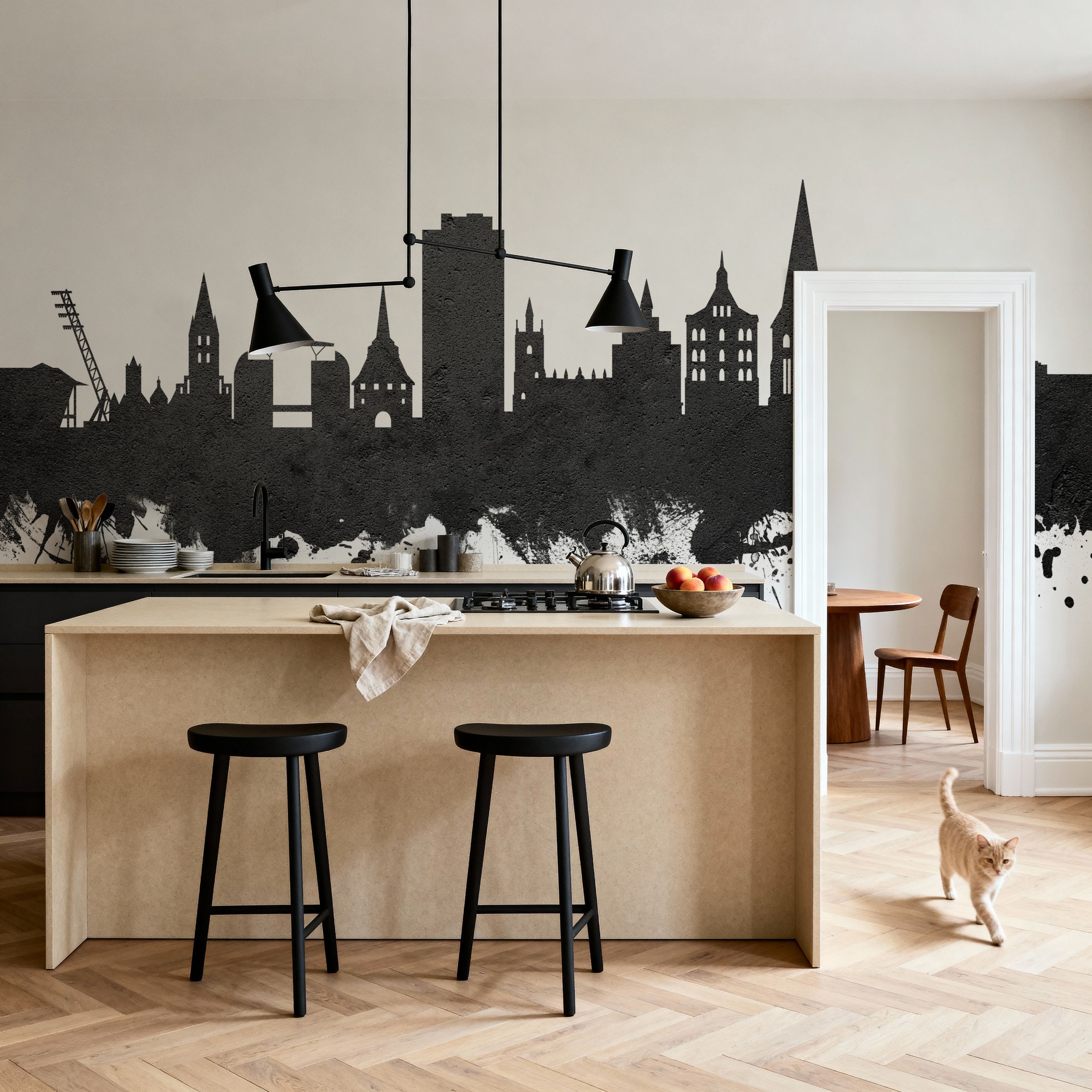 Rostock Germnay Skyline Black & White