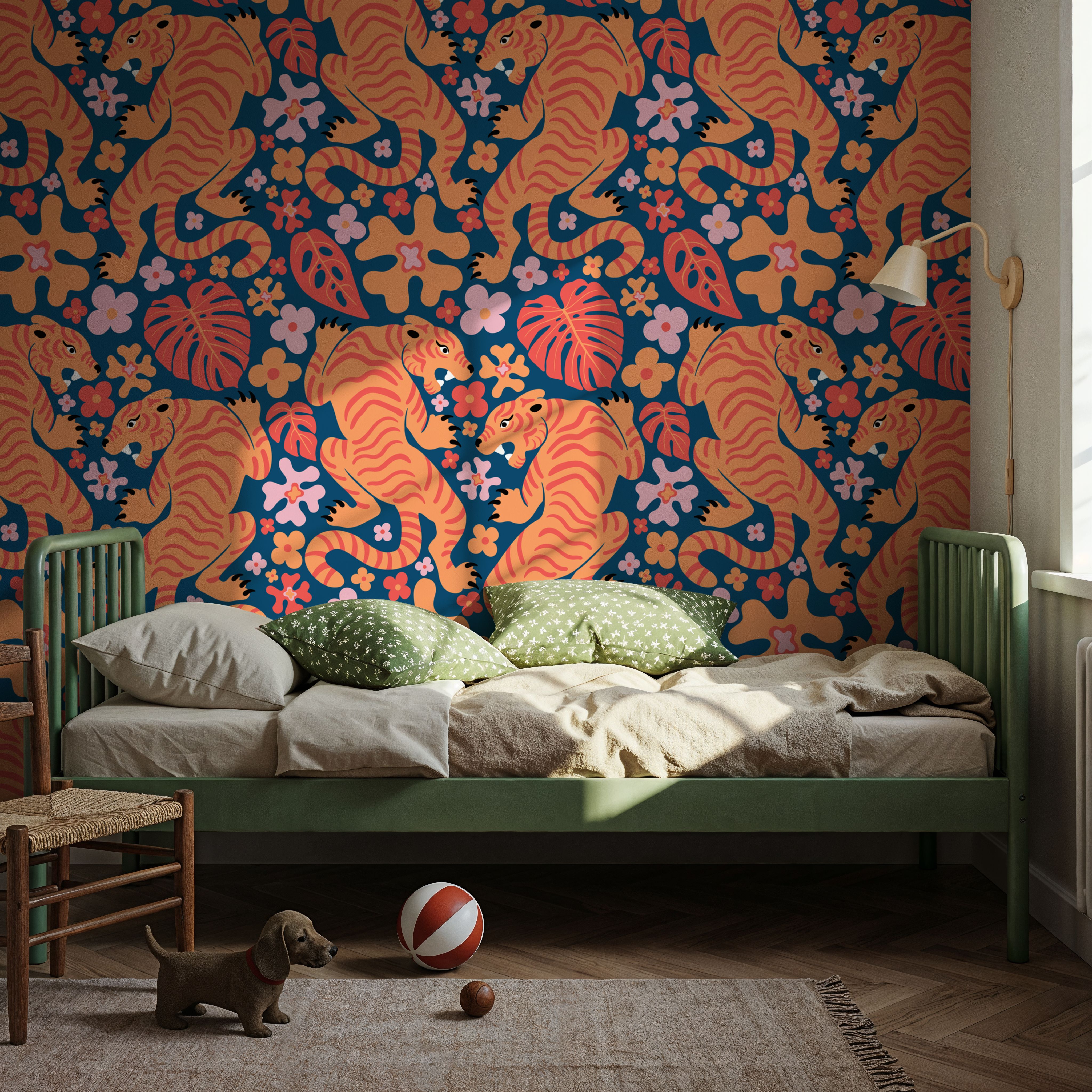 Otomi Cool Tigers, Orange & Navy