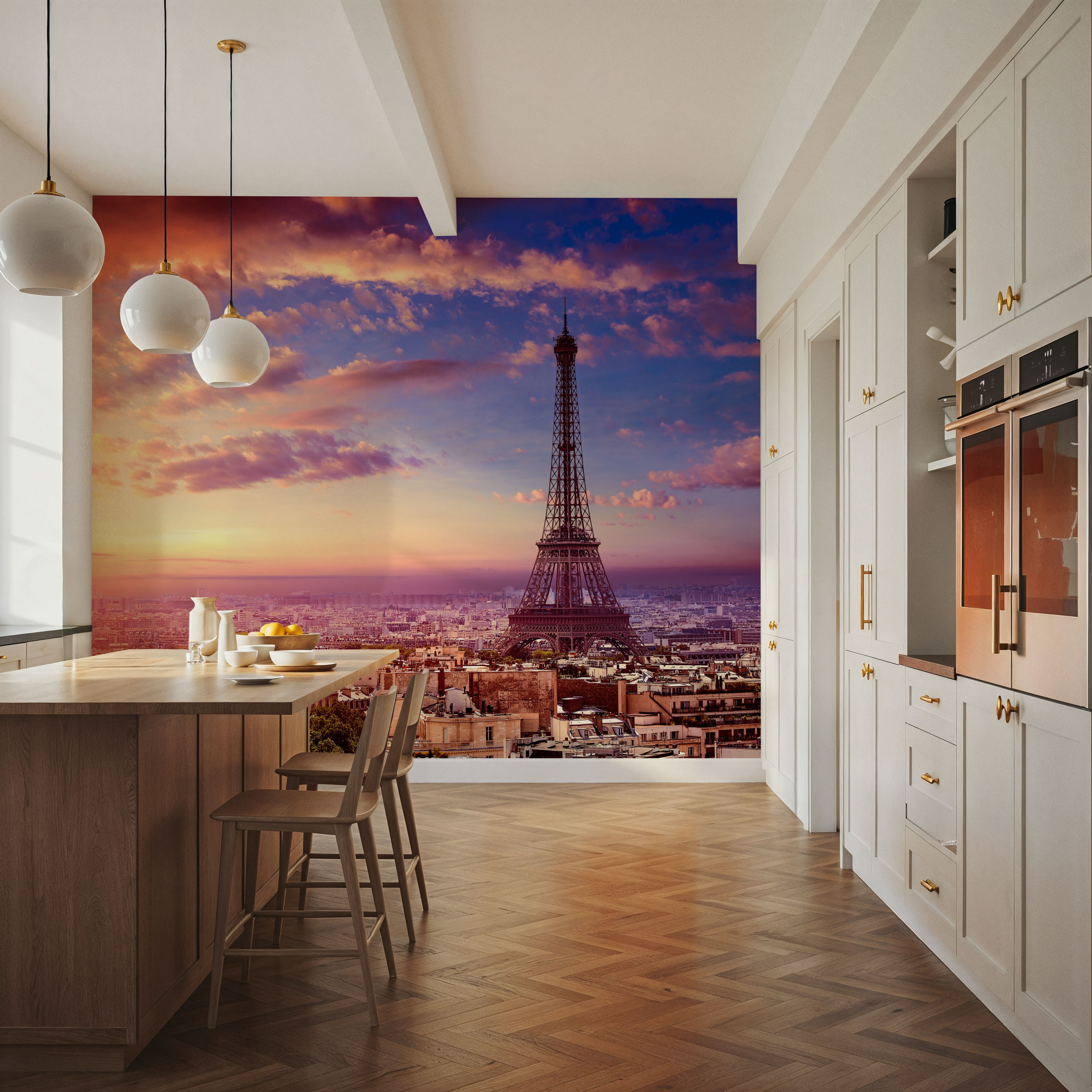 Eiffel Tower Pink Sky