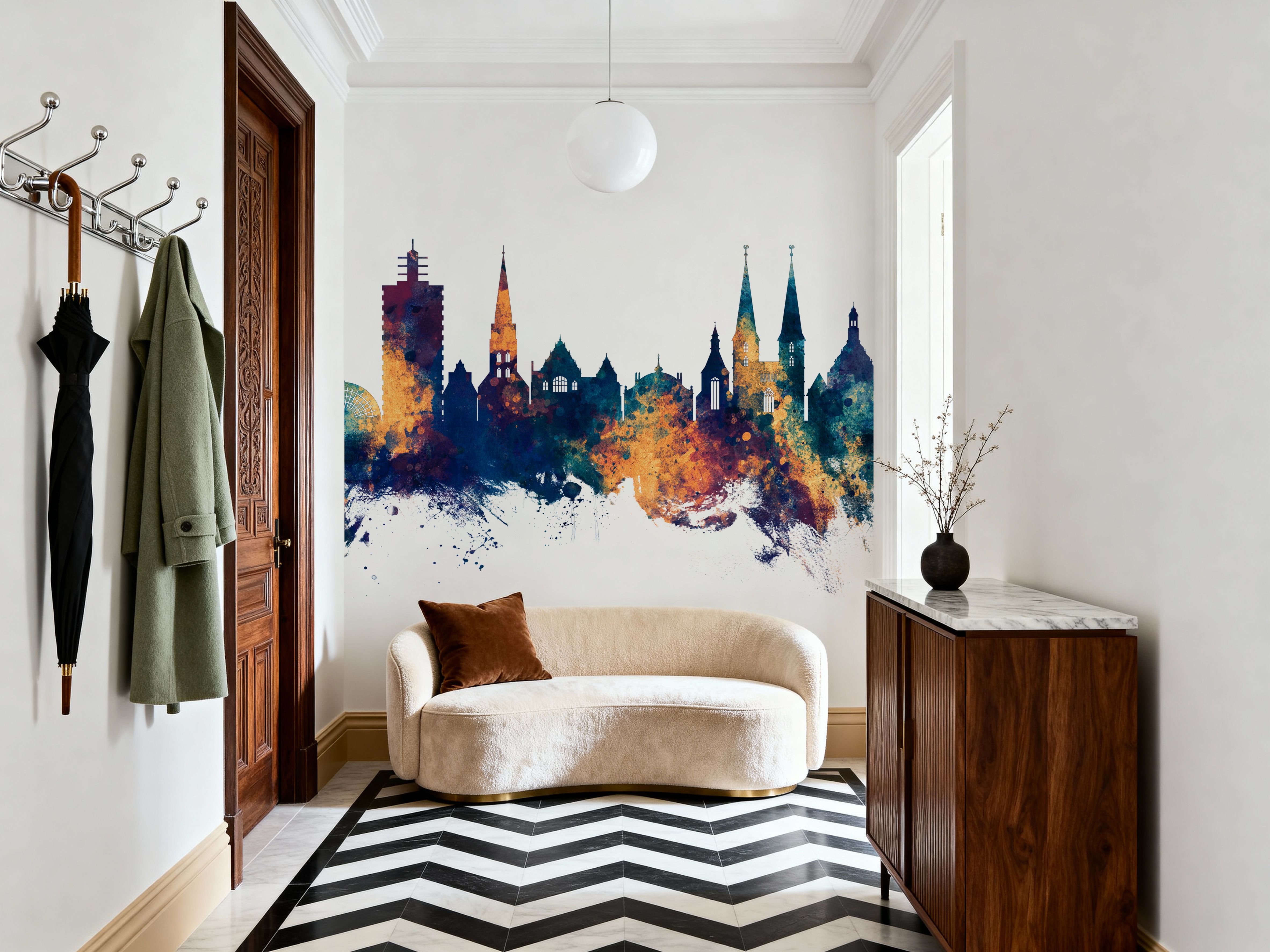 Bielefeld Germany Skyline Blue & Bronze