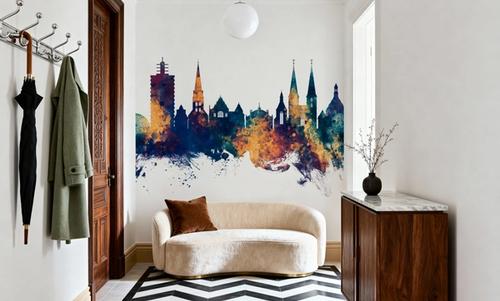 Bielefeld Germany Skyline Blue & Bronze